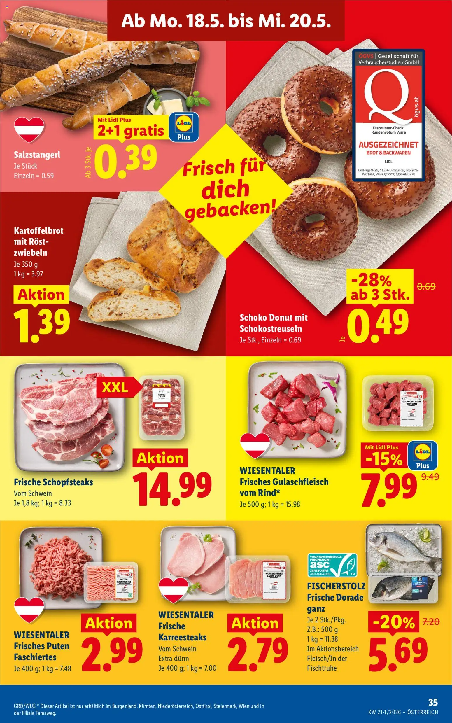 Lidl Flugblatt - Eisenstadt, Ebenfurth, Mattersburg gültig ab 13.05.2026 | Seite: 40 | Produkte: Zwiebeln, Brot