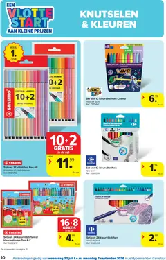 STABILO Set van 24 kleurpotloden of kleurpotloden Trio A-Z, Set van 24 kleurpotloden of kleurpotloden Trio A-Z - Voorbeeld van een folder van Carrefour, geldig van 22/07/2026 | Pagina: 10