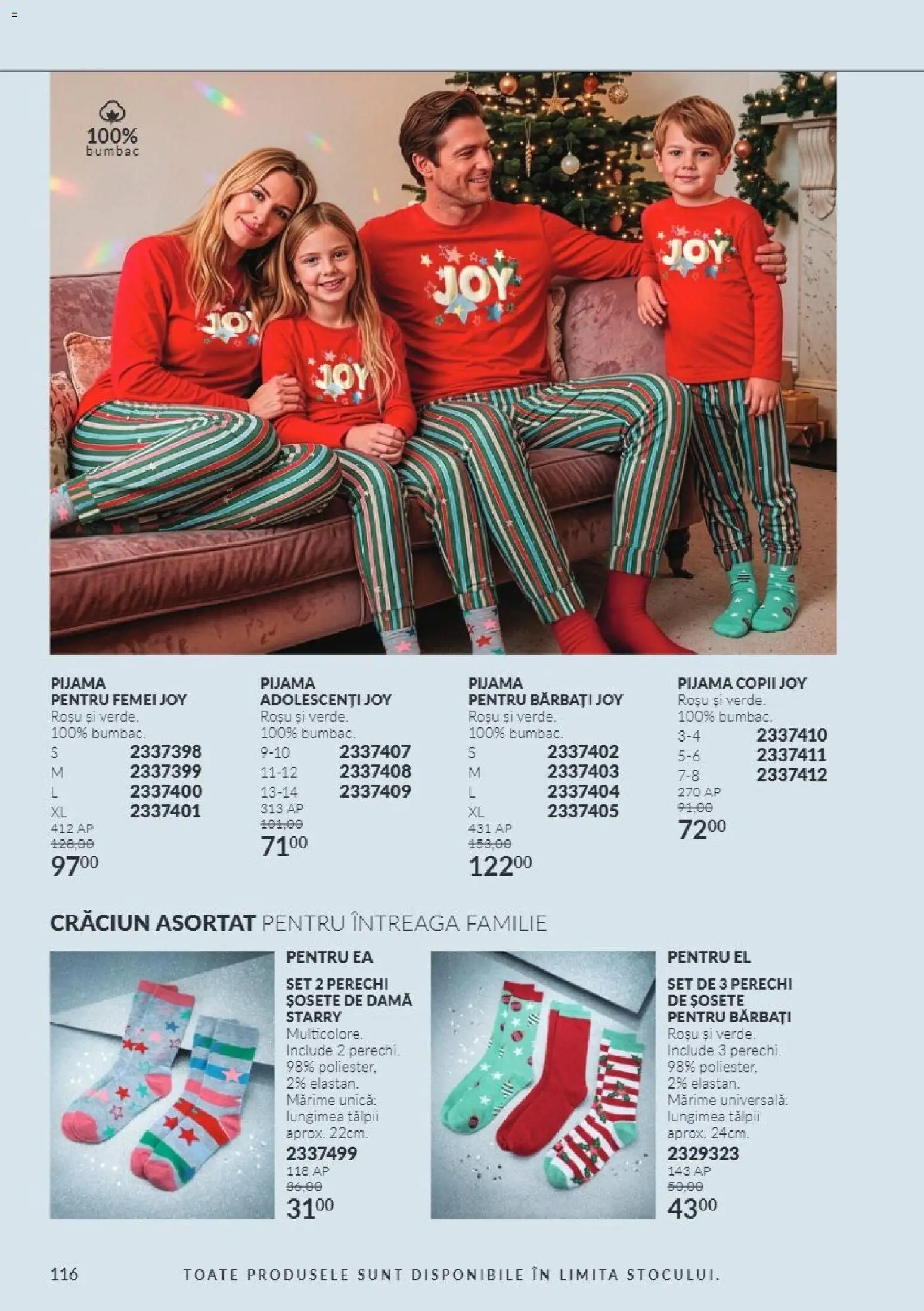 Noul catalog Avon – valabil de la 01.11.2026 | Pagină: 116 | Produse: Pijamă, Șosete