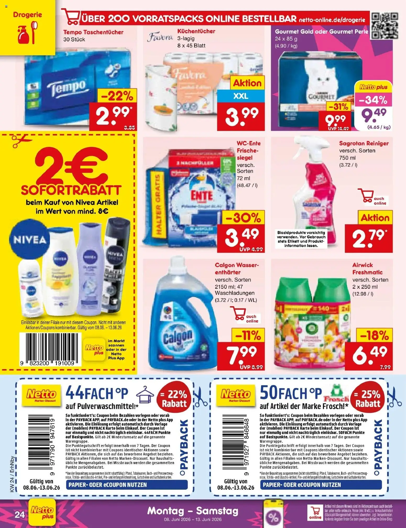 Netto Marken-Discount Prospekt Metten – gültig ab 08.06.2026 | Seite: 38 | Produkte: Wasser, Tempo, Ente