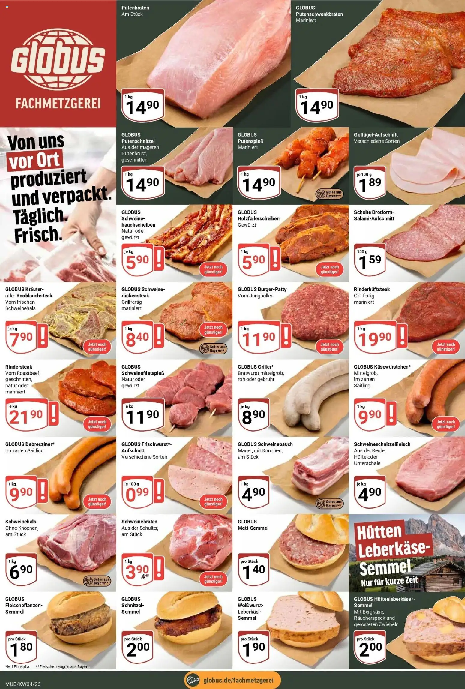 Globus Prospekt Mühldorf (ab 17.08.2026) » Angebote online | Seite: 7 | Produkte: Schnitzel, Zwiebeln, Putenschnitzel, Wurst