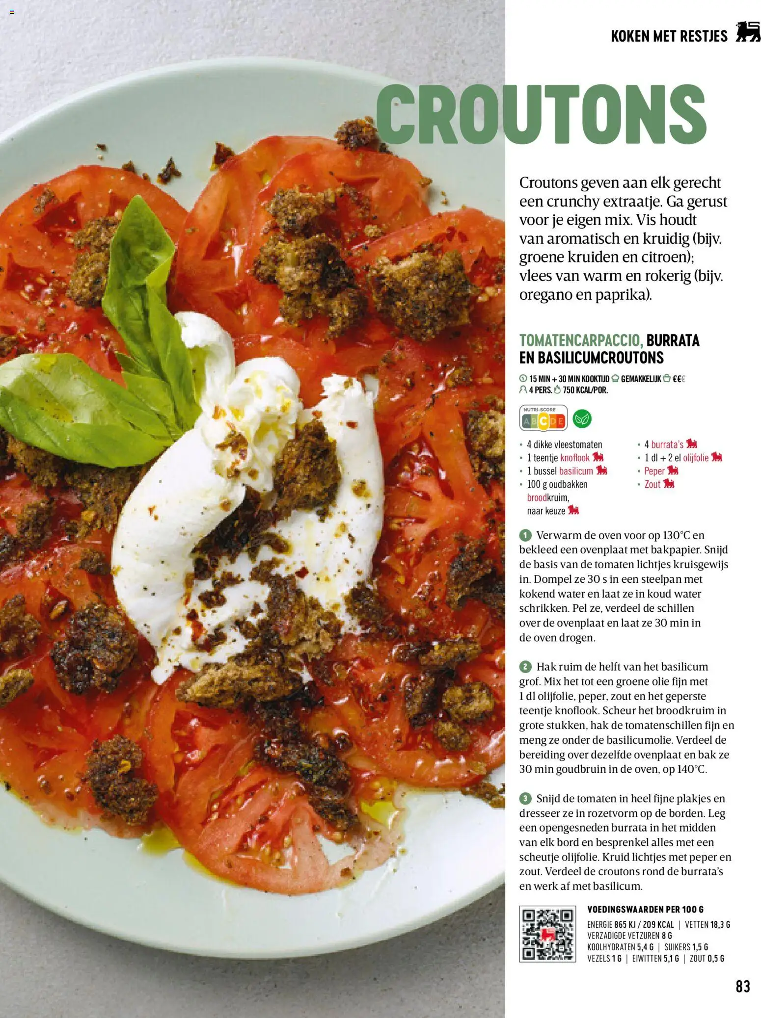 {H1} | Pagina: 83 | Producten: Tomaten, De oven, Burrata, Peper