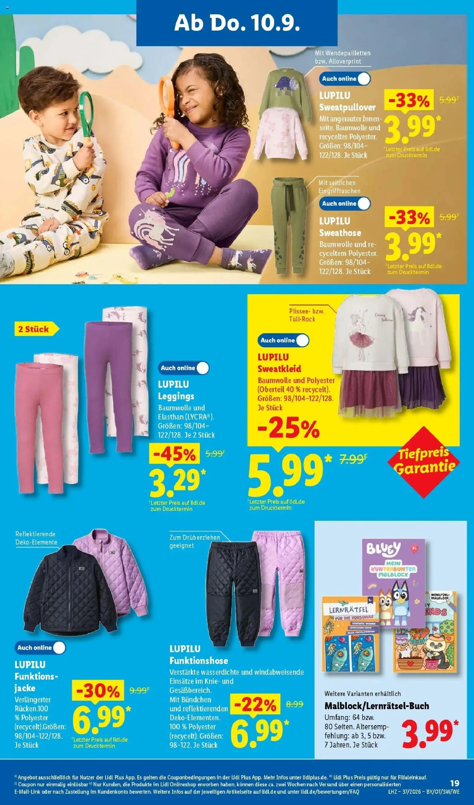 Lidl Prospekt Grimma (ab 07.09.2026) zum Blättern » Angebote | Seite: 43 | Produkte: Sweathose, Sweatshirt, Jacke, Leggings