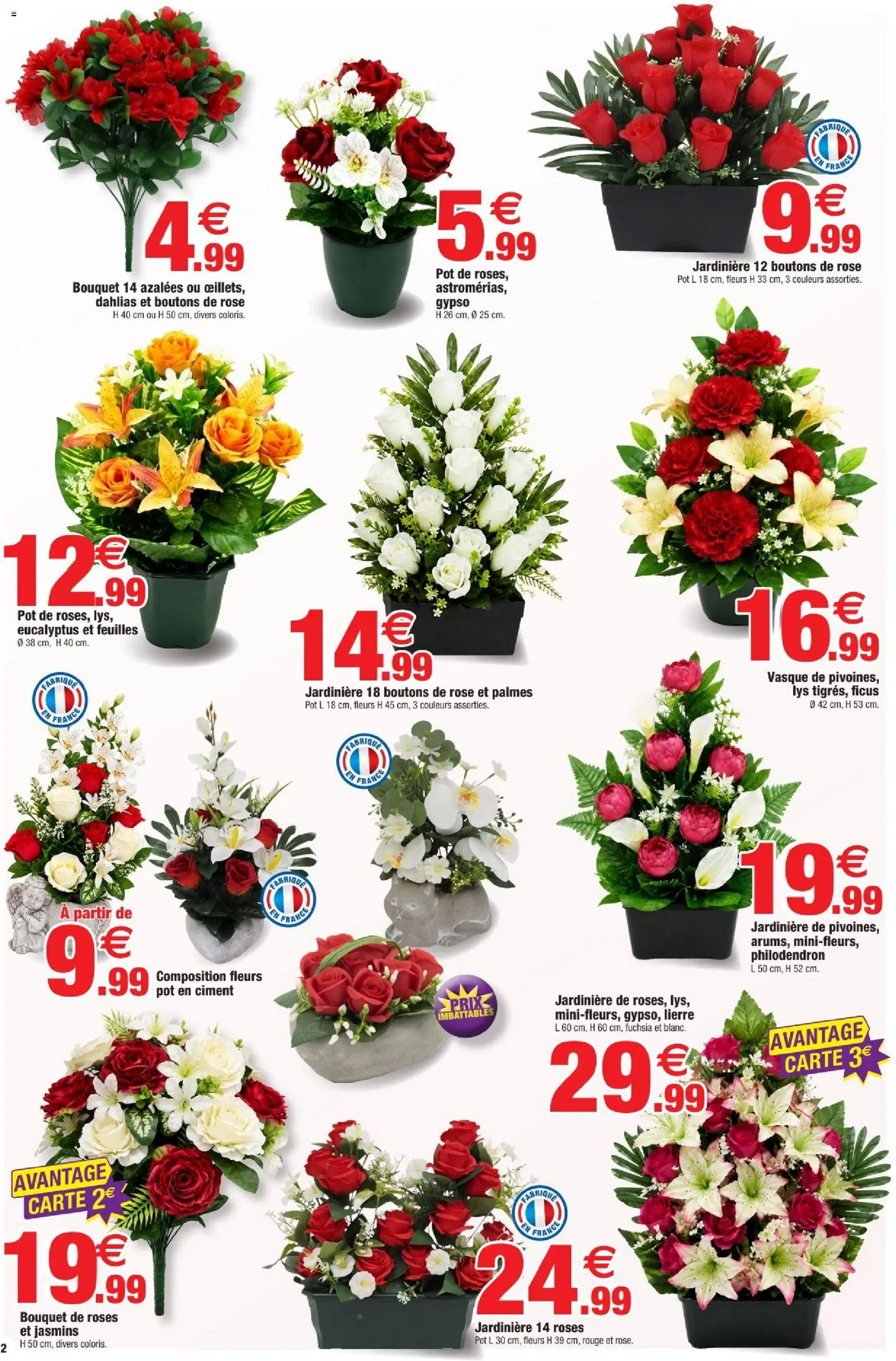 {H1} | Page: 2 | Produits: Fleurs, Jardinière, Ficus, Bouquet de roses
