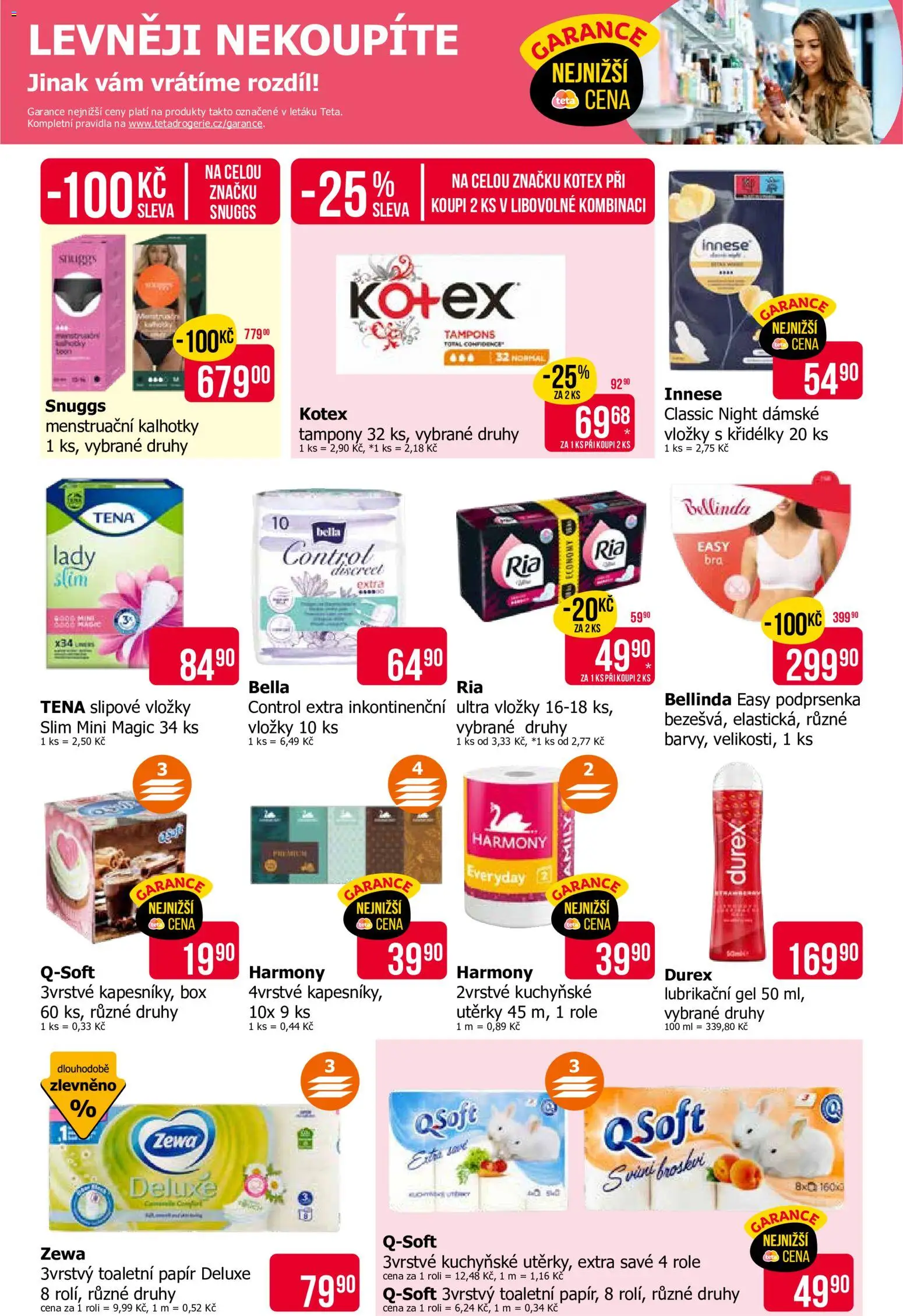 TETA Drogerie leták od 06.05.2026 | Strana: 13 | Produkty: Kalhotky, Menstruační kalhotky, Lubrikační gel, Deluxe
