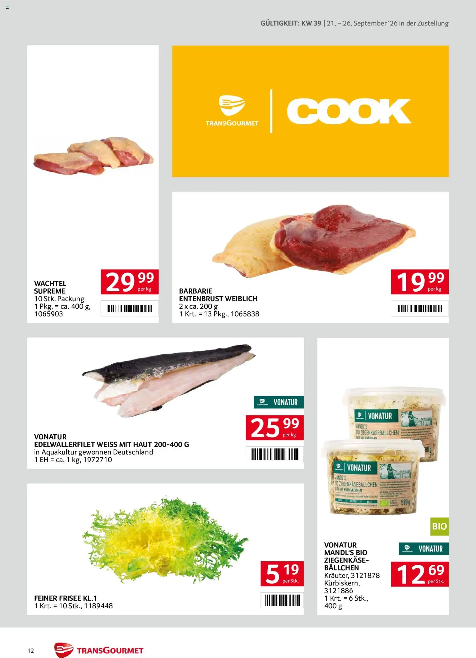 Transgourmet Zustellaktion gültig ab 20.09.2026 | Seite: 12 | Produkte: Ziegenkäse