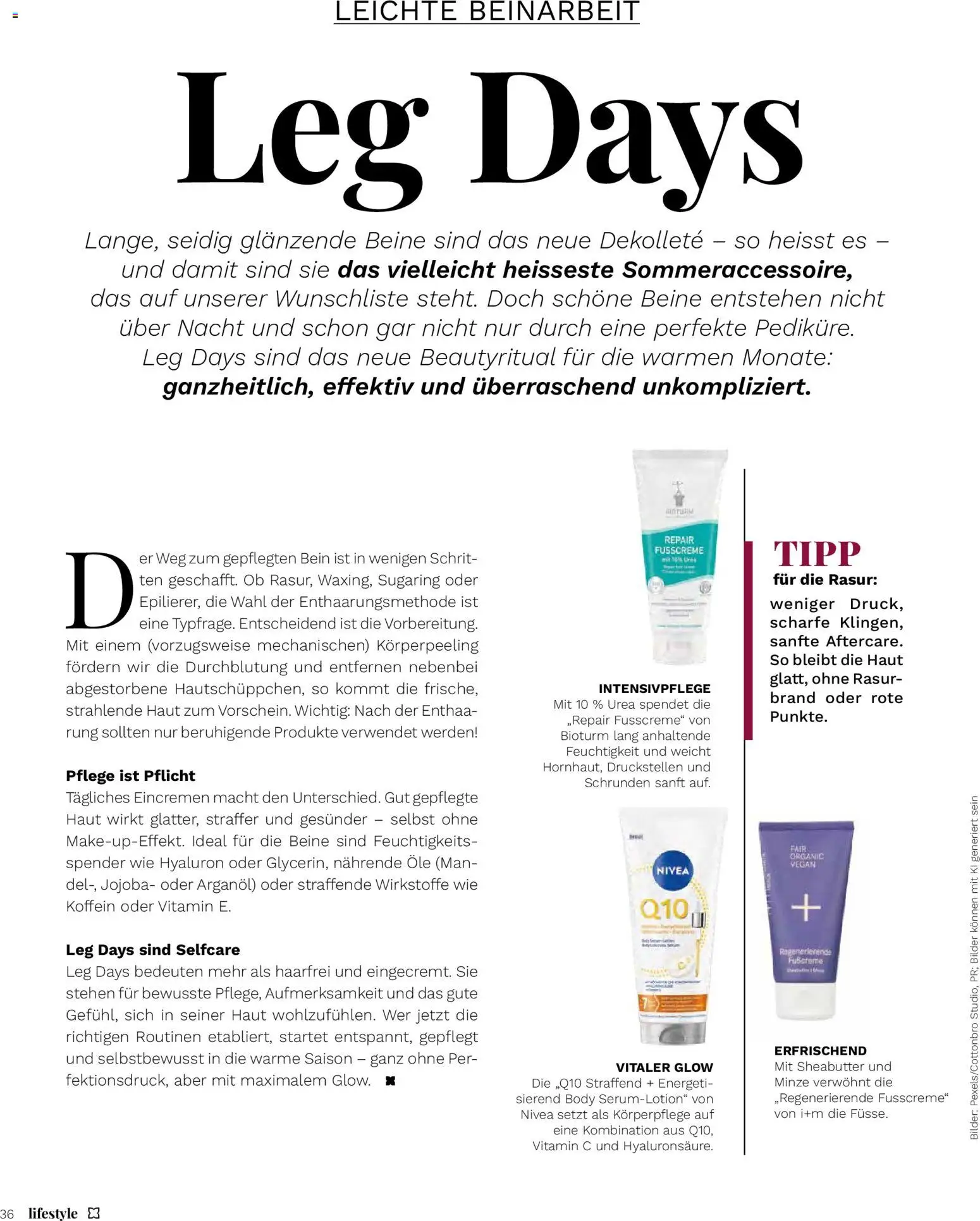 Müller aktionen Magazin – gültig ab 15.05.2026 | Seite: 36 | Produkte: Body Lotion, Fußcreme, Bilder