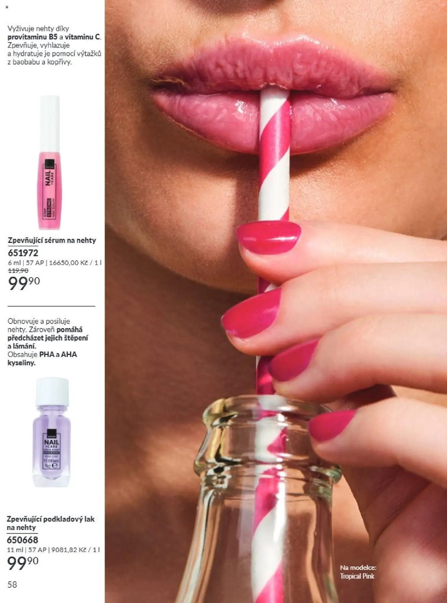 Avon Katalog 08/2026 od 01.08.2026 | Strana: 58 | Produkty: Sérum, Nehty, Lak na nehty