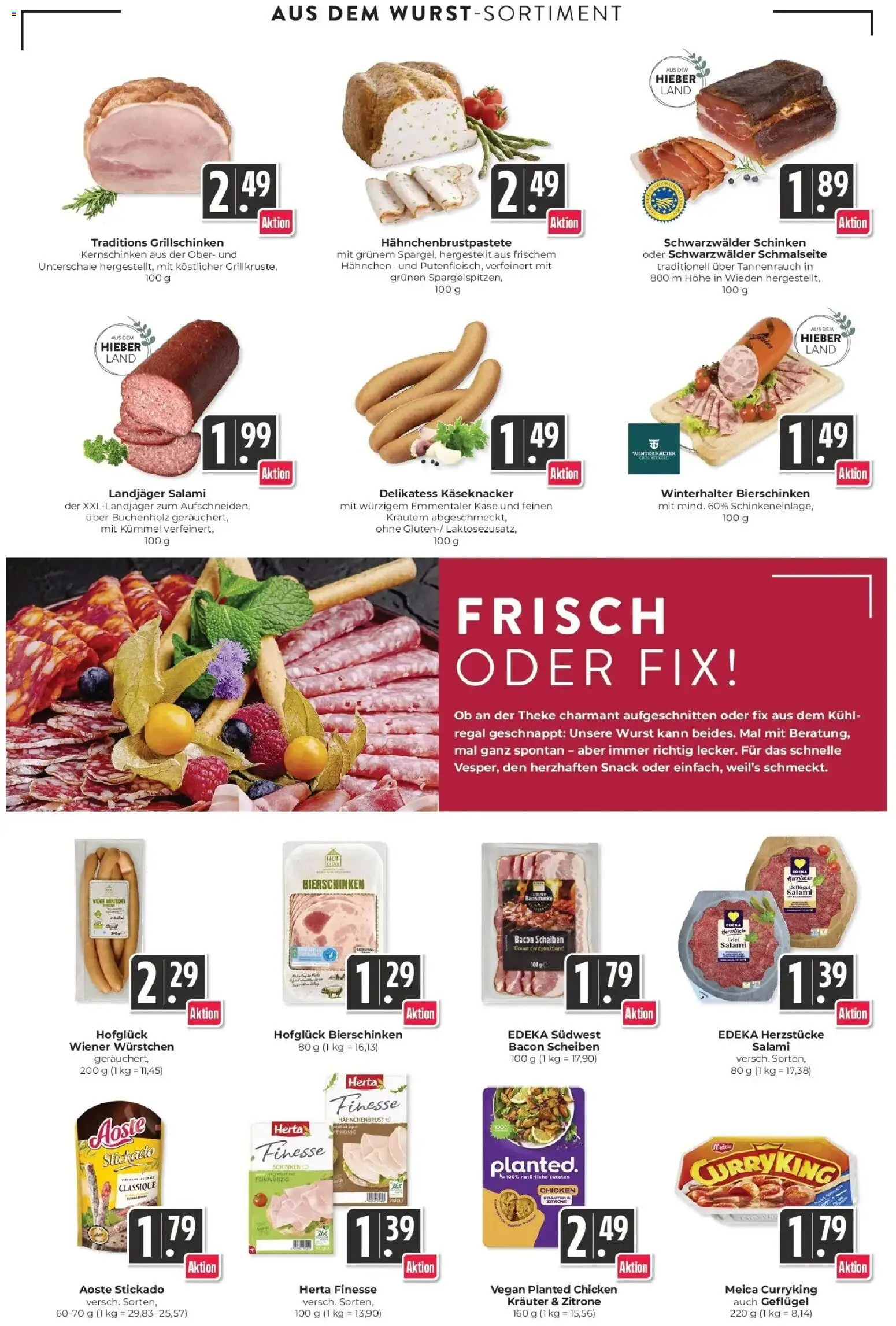 Edeka prospekt Schliengen	 – gültig ab 02.05.2026 | Seite: 5 | Produkte: Hahnchen, Käse, Salami, Herta finesse