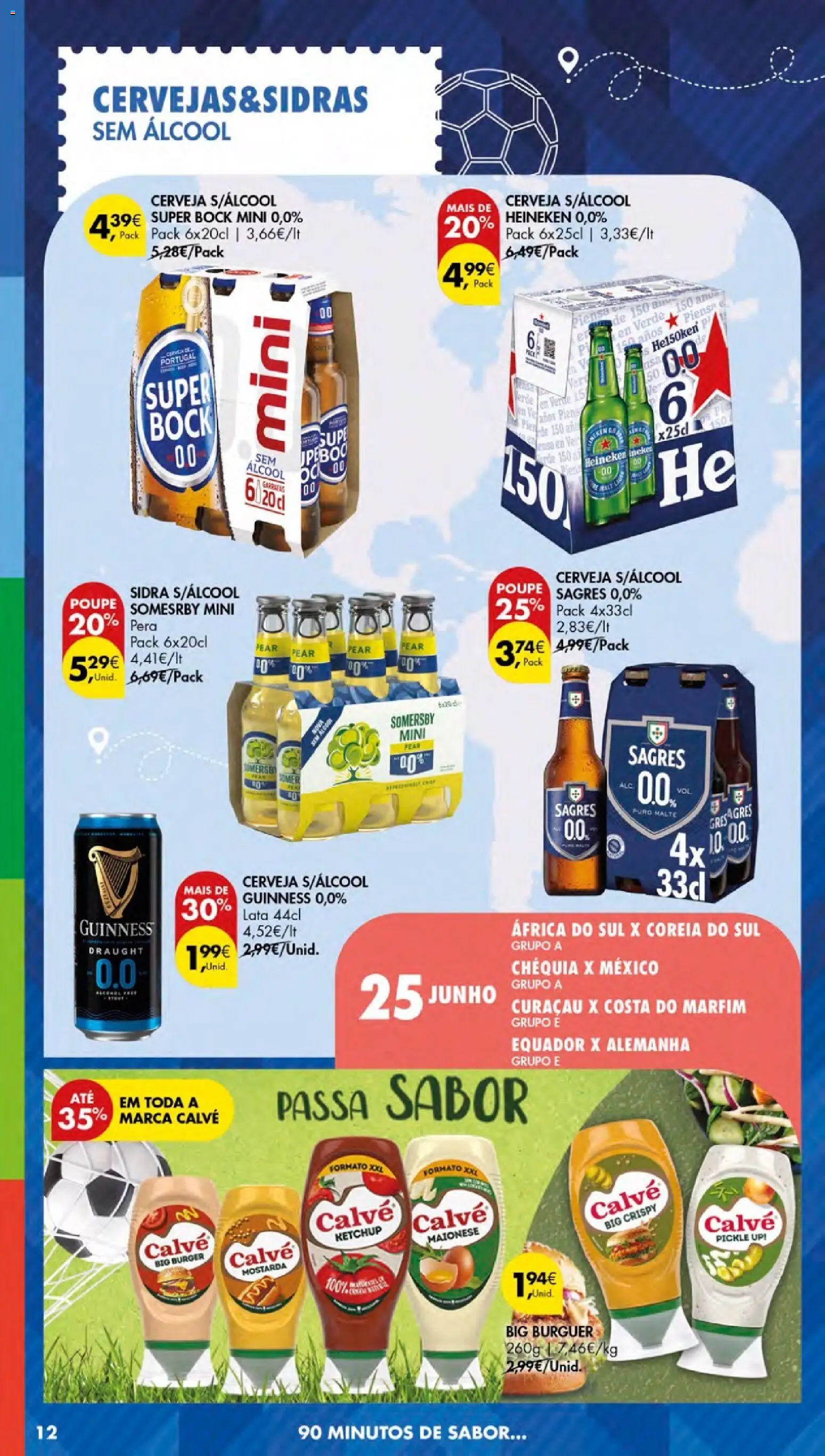 Pingo Doce Especial Bebidas e Petiscos 2026 │ válido de 11.06.2026 | Página: 12 | Produtos: Super bock, Maionese, Cerveja, Somersby