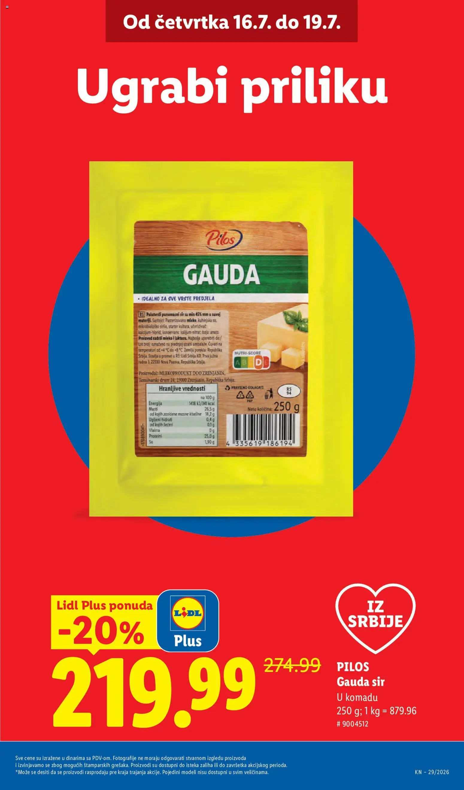 Lidl katalog - važi od 16.07.2026 | Strana: 5 | Proizvode: Zemlja, Mleko, Sir, Sastojci
