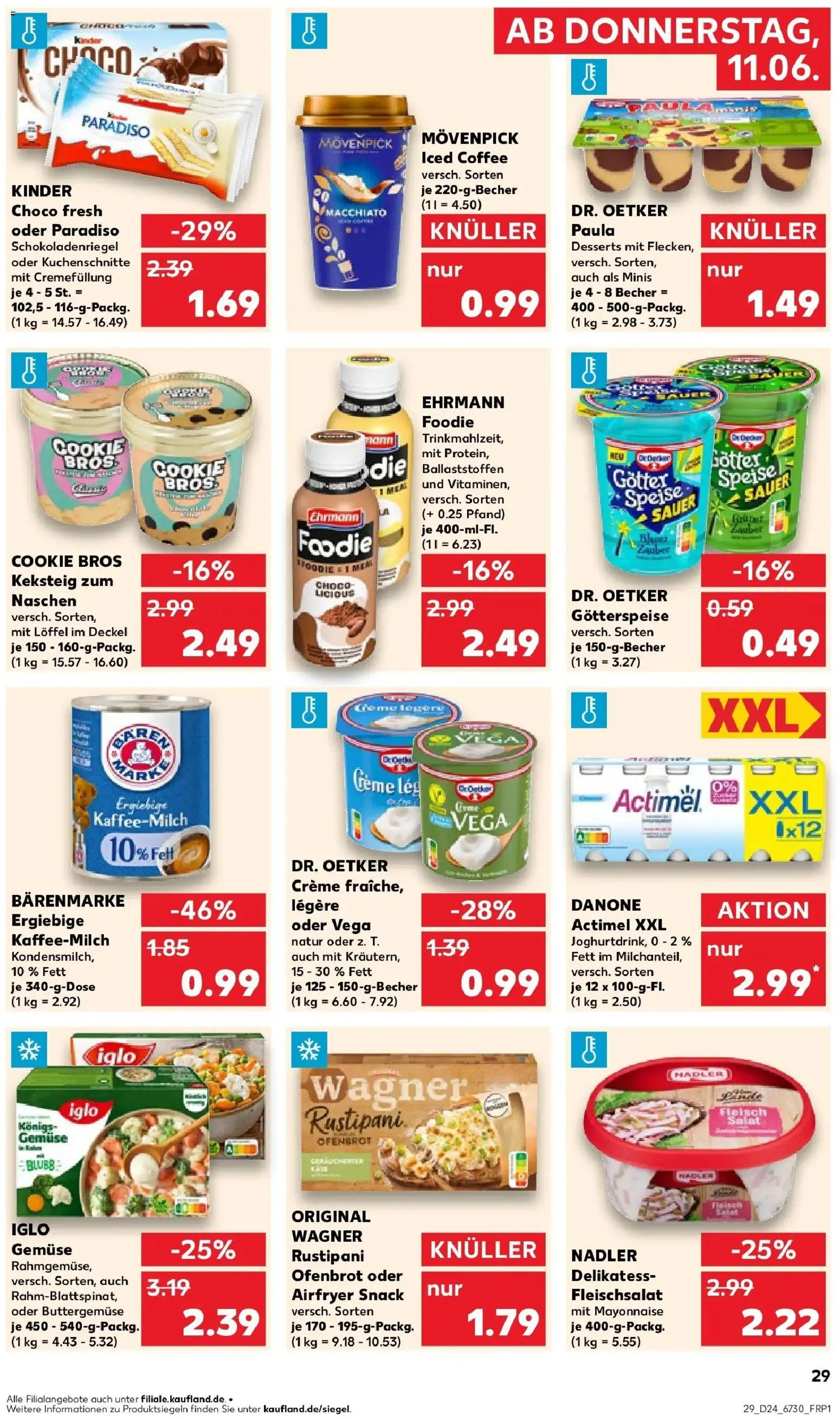 Kaufland Prospekt Berlin – gültig ab 08.06.2026 | Seite: 38 | Produkte: Actimel, Creme, Gemüse, Mayonnaise
