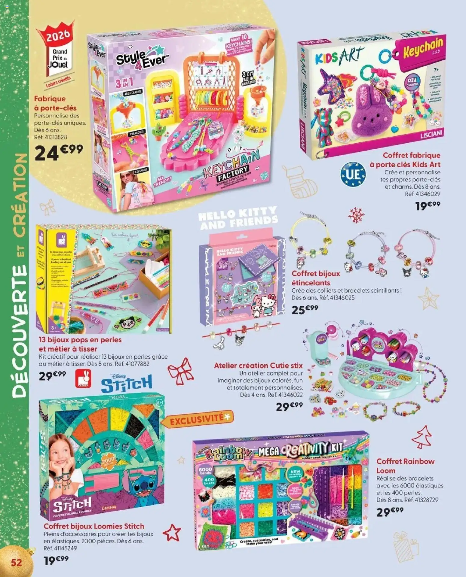 La Grande Récré - LE NOËL DE TOUTES LES PASSIONS à partir du 14/10/2026 - promo en ligne | Page: 52 | Produits: Porte, Bijoux, Élastiques, Métier à tisser