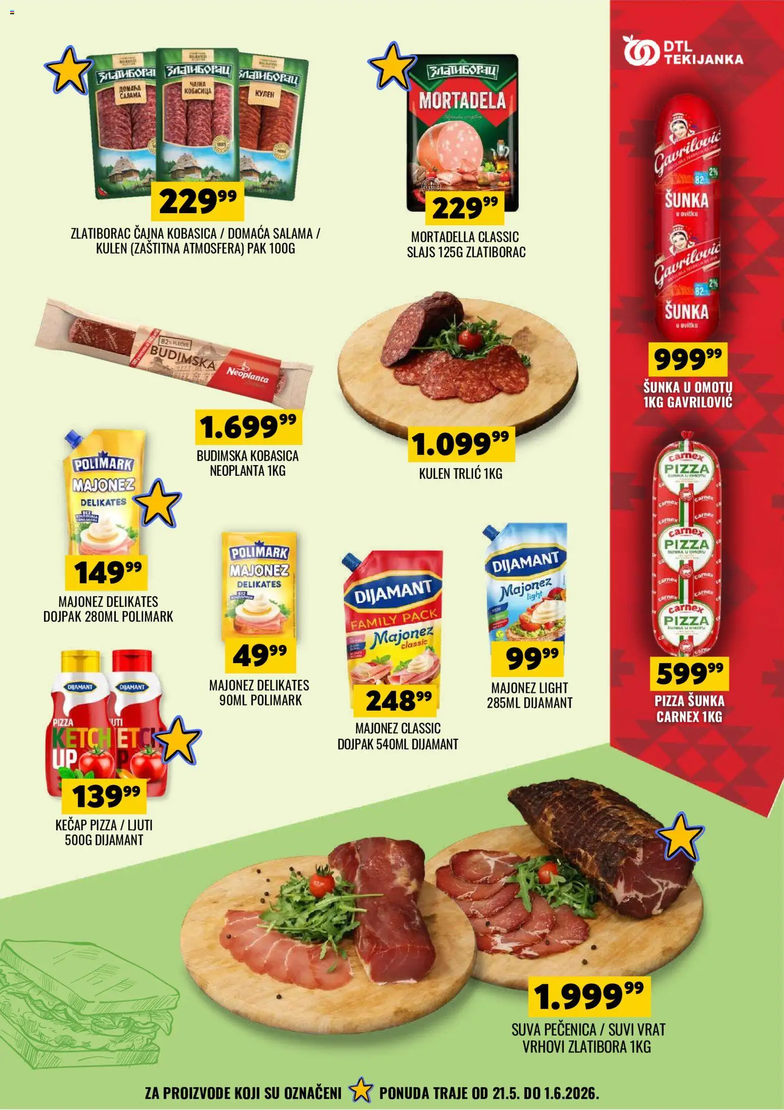 Tekijanka katalog - važi od 20.05.2026 | Strana: 9 | Proizvode: Kulen, Mortadela, Salama, Pečenica