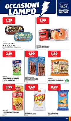 Anteprima del volantino FILETTI DI ALICI IN OLIO DI OLIVA, del Mar Cantabrico/del Canale di Sicilia 28 g valido a partire dal 15.06.2026 | Pagina: 15