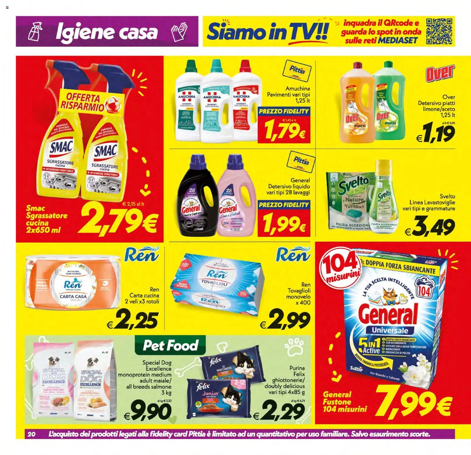 Volantino SuperConveniente del 09.06.2026 | Pagina: 20 | Prodotti: Salmone, Bicarbonato, Sgrassatore, Lavastoviglie