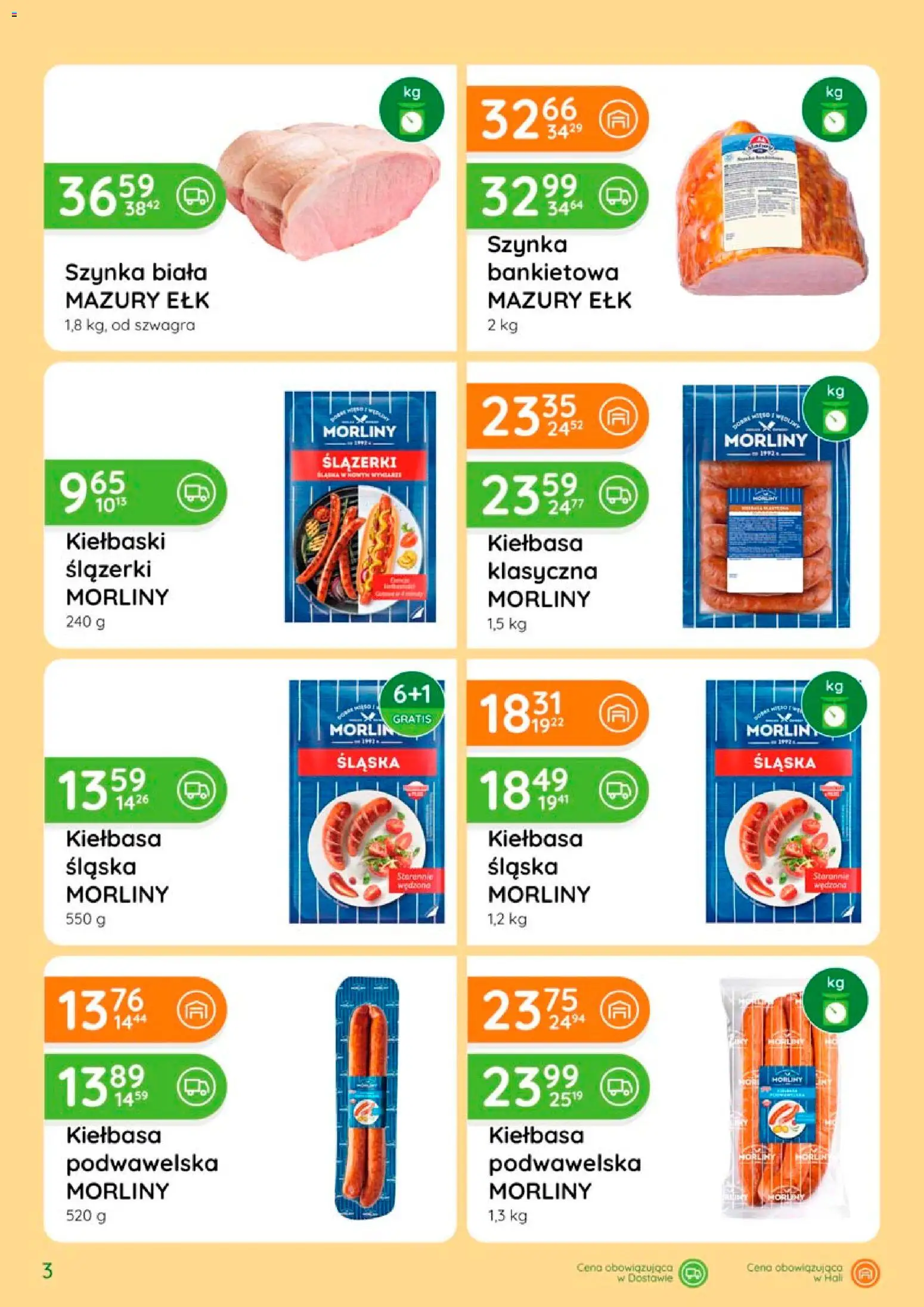 Eurocash gazetka - Katalog Wędlin od 06.08.2026 | Strona: 3 | Produkty: Kiełbasa, Szynka, Kiełbasa śląska, Kiełbasa podwawelska