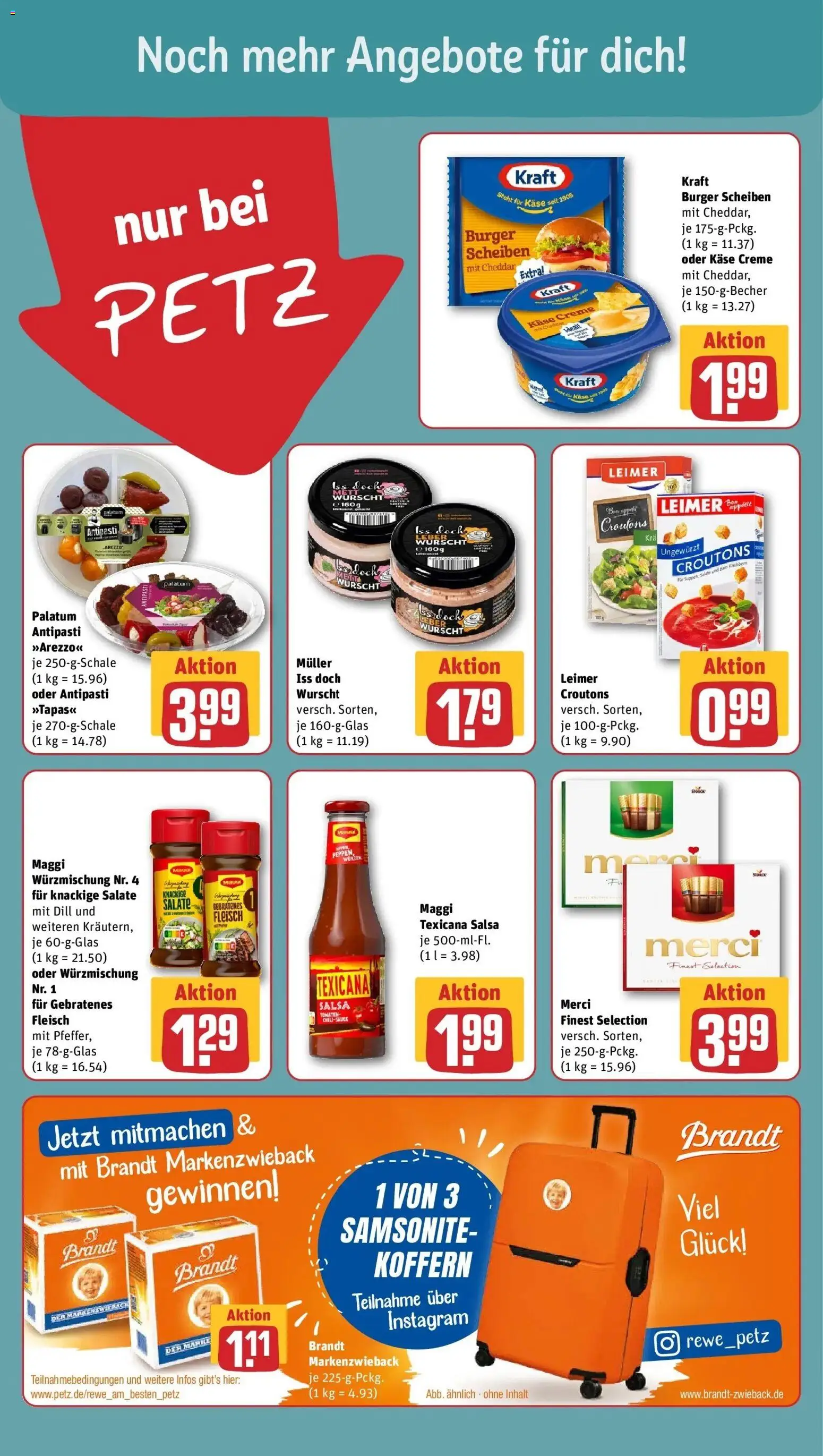 REWE Prospekt ab 17.08.2026 zum Blättern » Angebote | Seite: 16 | Produkte: Merci, Maggi, Burger, Fleisch