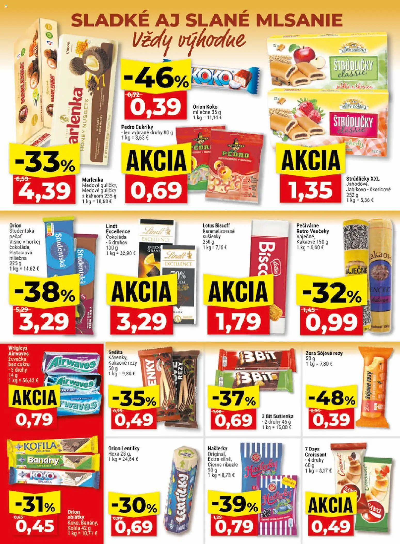 Nové Klas akcie – leták je platný od 31.08.2026 | Strana: 19 | Produkty: Lotus, Banány, Čokoláda, Študentská pečať