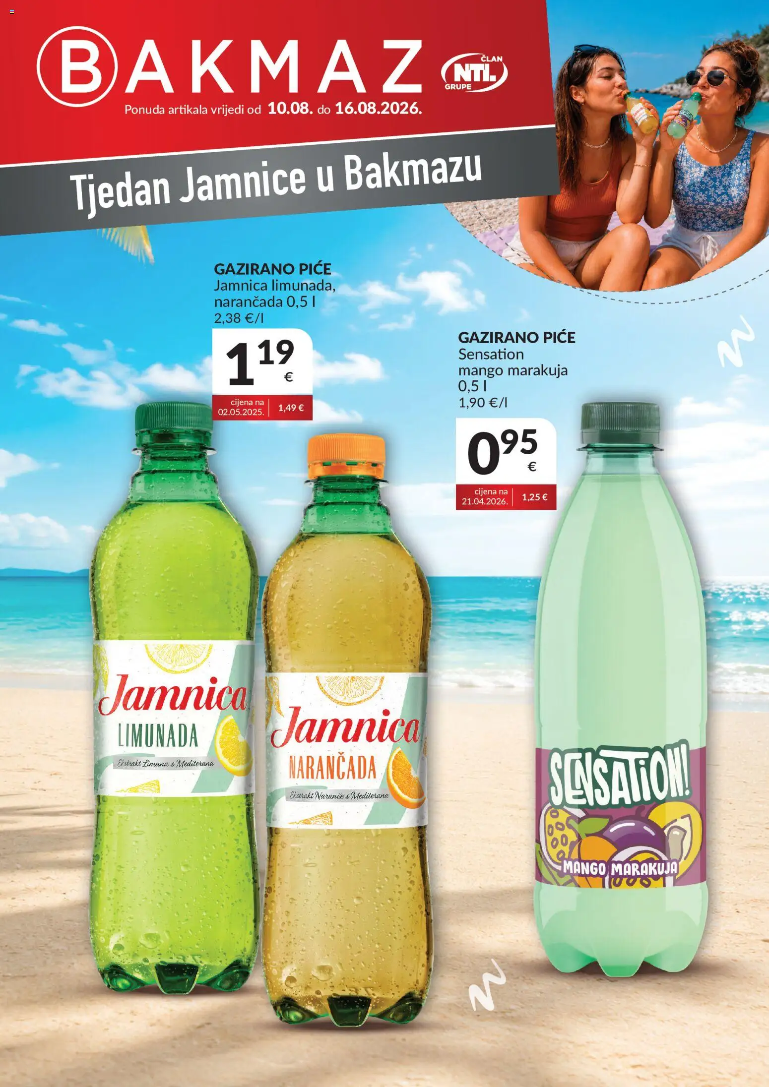 Bakmaz katalog | vrijedi od 10.08.2026 | Stranica: 1 | Proizvodi: Naranče, Jamnica, Mango, Limunada
