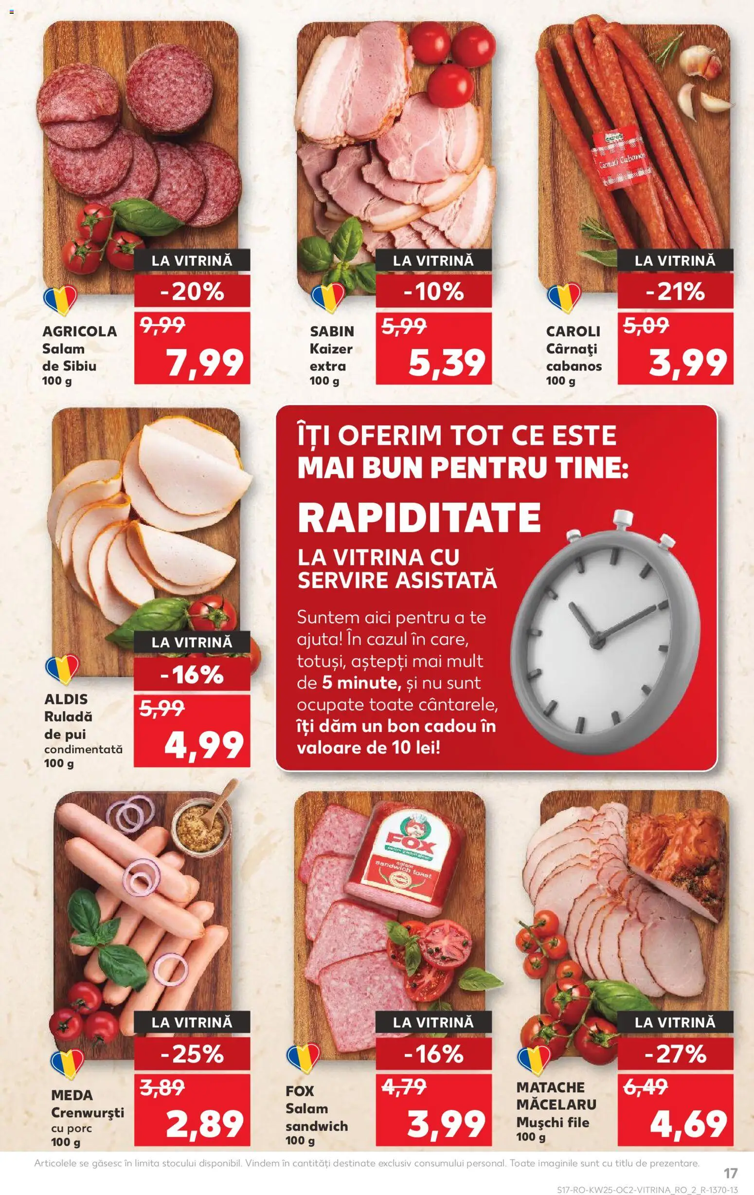 Noul catalog Kaufland – valabil de la 17.06.2026 | Pagină: 17 | Produse: Hacıyatmaz Kedi Oyuncağı, Crenvurști, Salam, Cârnați