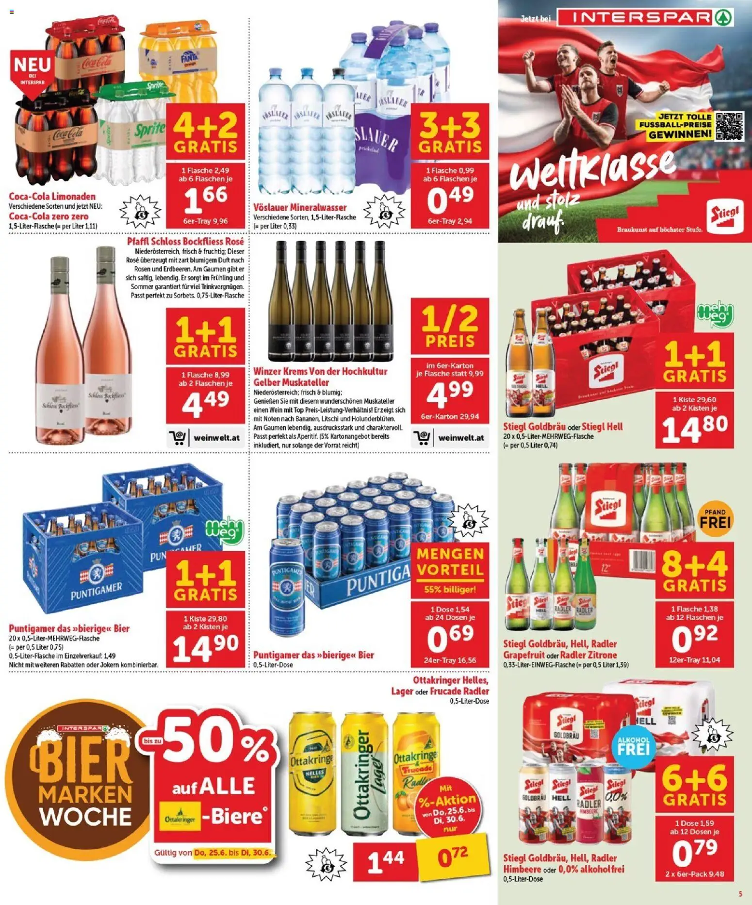 Interspar Flugblatt - Burgenland Sued gültig ab 25.06.2026 | Seite: 5 | Produkte: Grapefruit, Zitrone, Wein, Bier