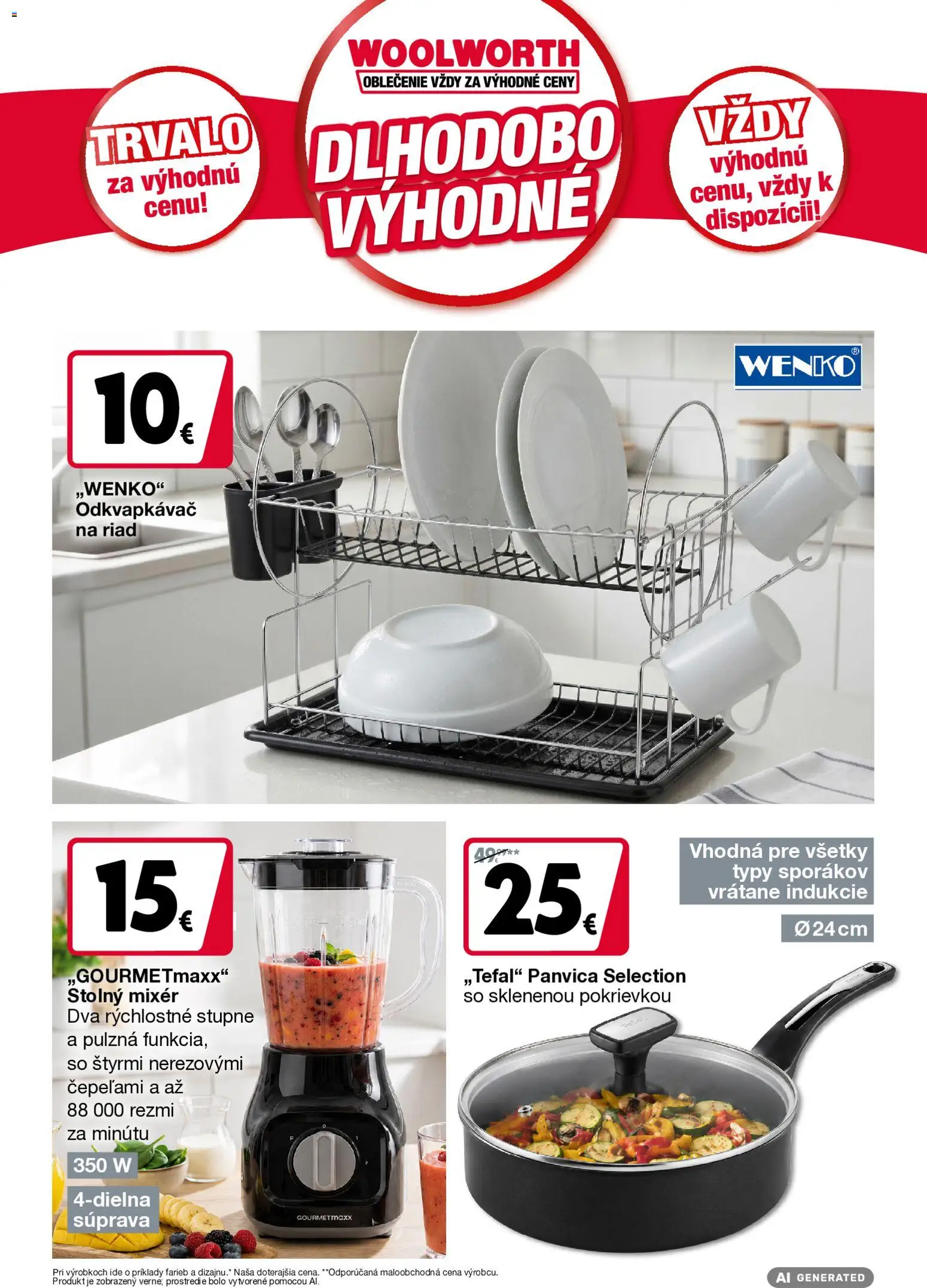 Nové Woolworth akcie – leták je platný od 09.10.2026 | Strana: 9 | Produkty: Mixér, Riad, Panvica