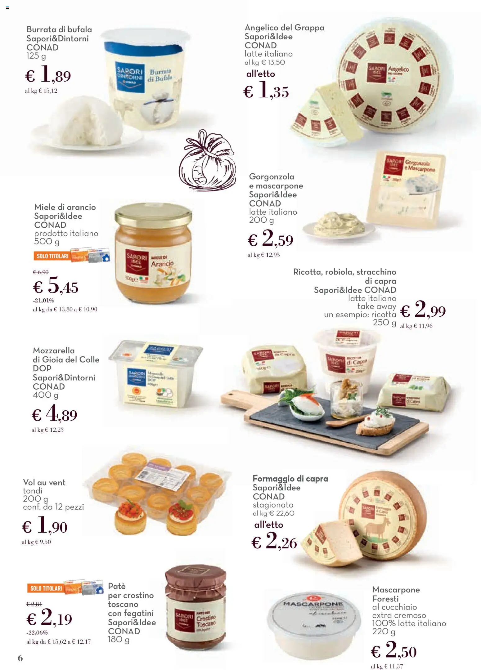 Volantino Conad del 12.03.2026 | Pagina: 6 | Prodotti: Paté, Latte, Formaggio, Stracchino