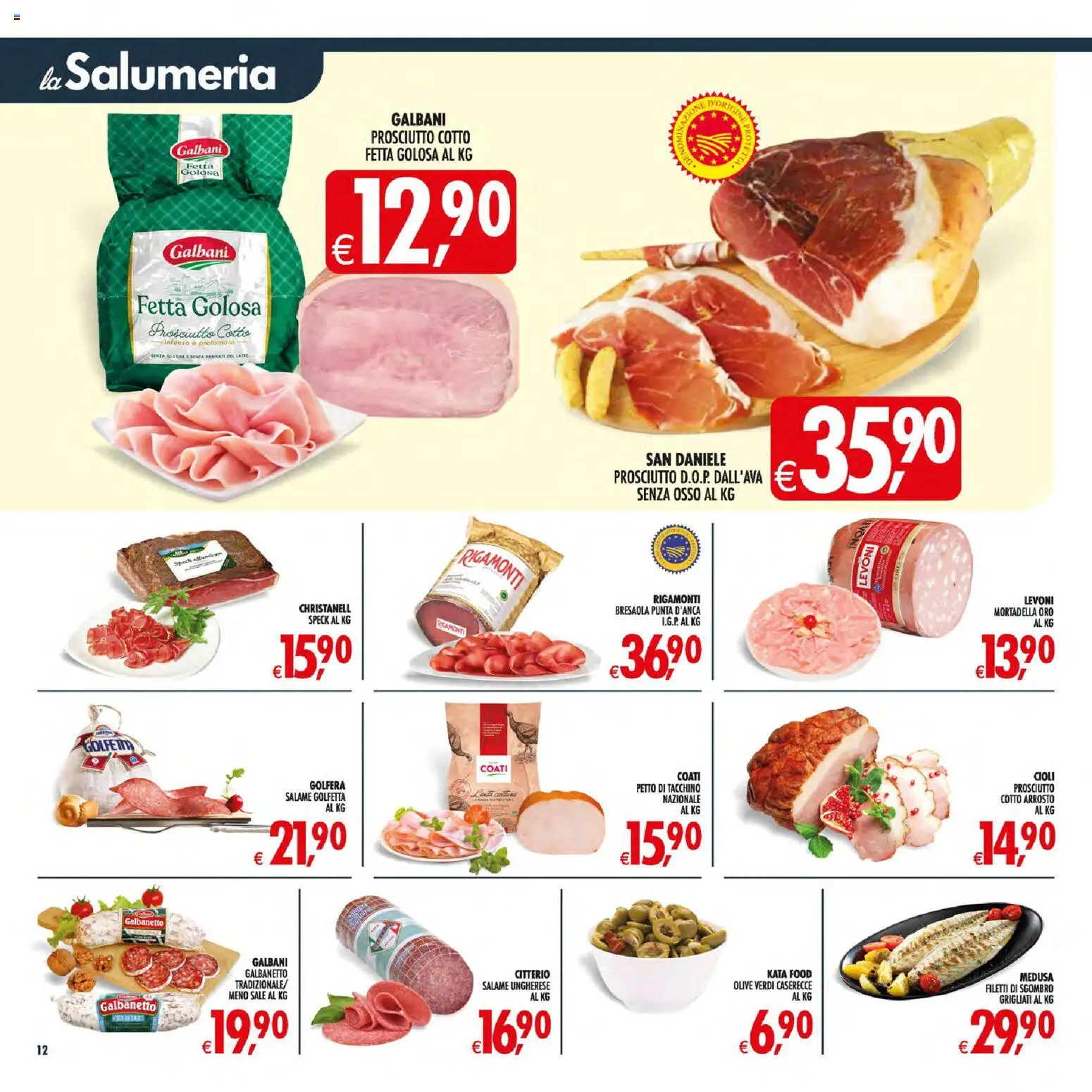 Volantino Decò del 31/07/2026 | Pagina: 16 | Prodotti: Salame, Tacchino, Olive, Sgombro