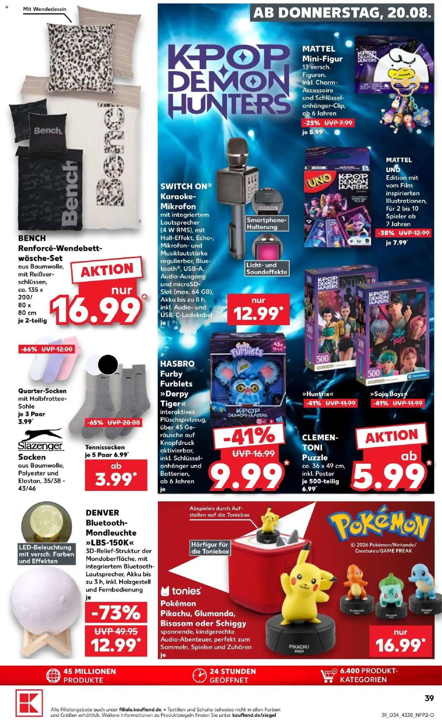 Kaufland Prospekt Jena – gültig ab 20.08.2026 | Seite: 41 | Produkte: Mikrofon, Lautsprecher, Socken, Audio