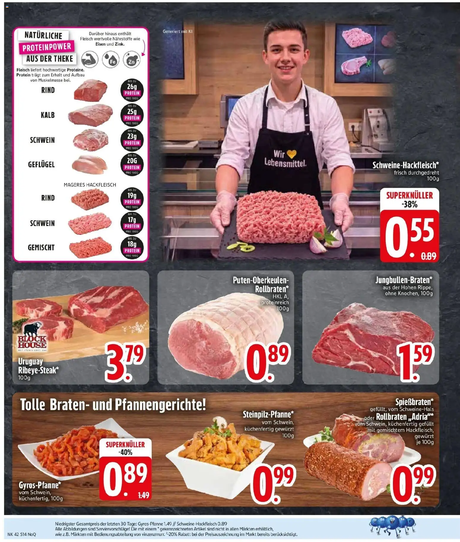 Edeka Prospekt Hainsacker (ab 12.10.2026) » Angebote Online | Seite: 16 | Produkte: Theke, Fleisch, Hackfleisch