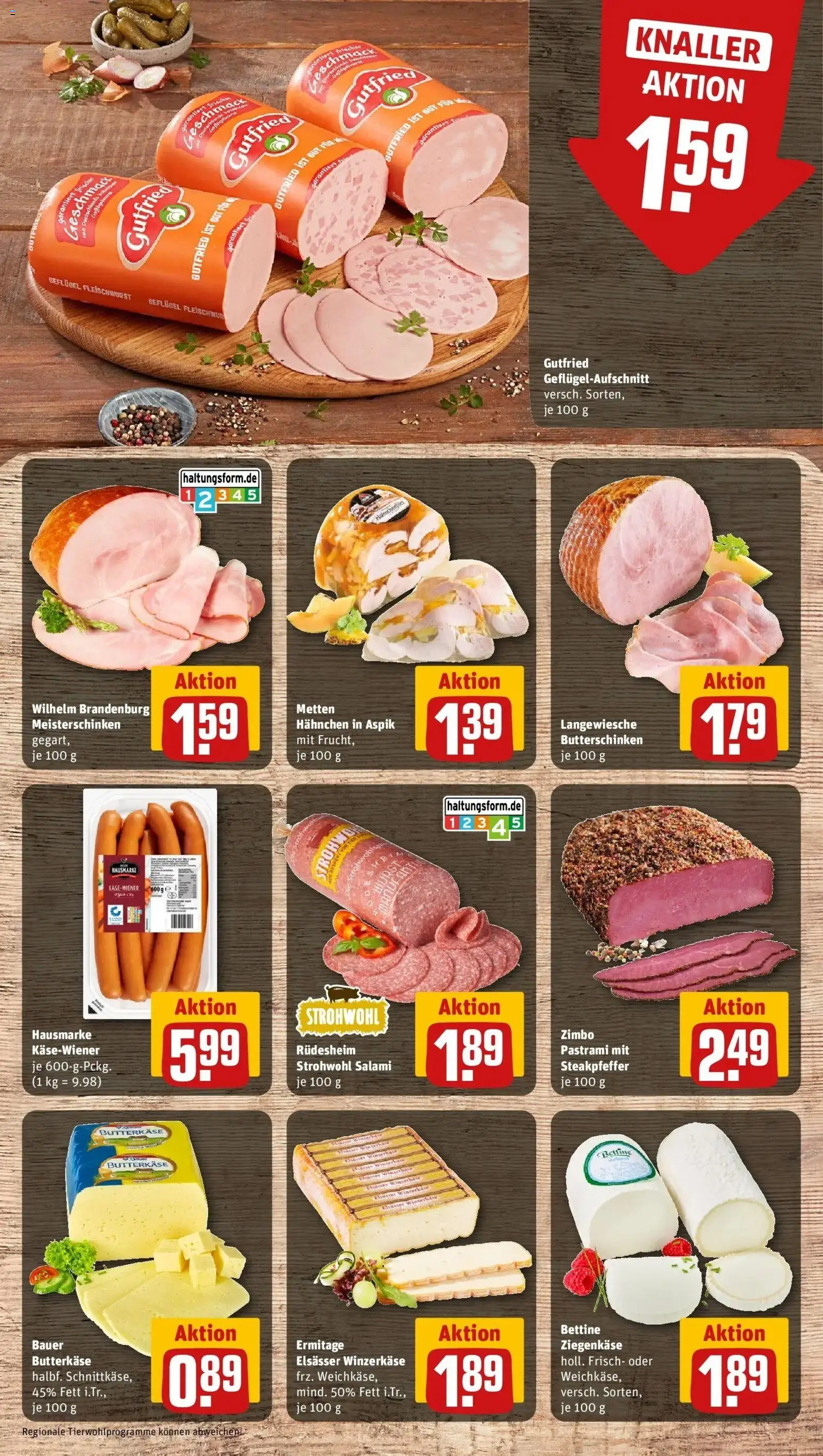 REWE Prospekt ab 03.08.2026 zum Blättern » Angebote | Seite: 9 | Produkte: Hahnchen, Käse, Ziegenkäse, Salami