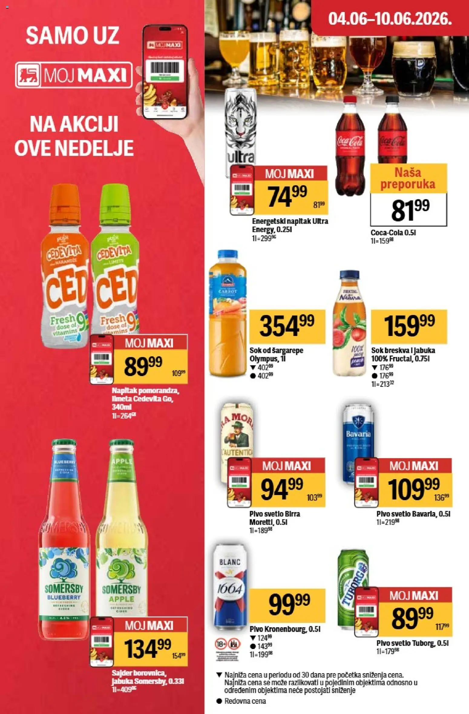 Maxi katalog - važi od 04.06.2026 | Strana: 26 | Proizvode: Somersby, Sok, Pivo, Breskva