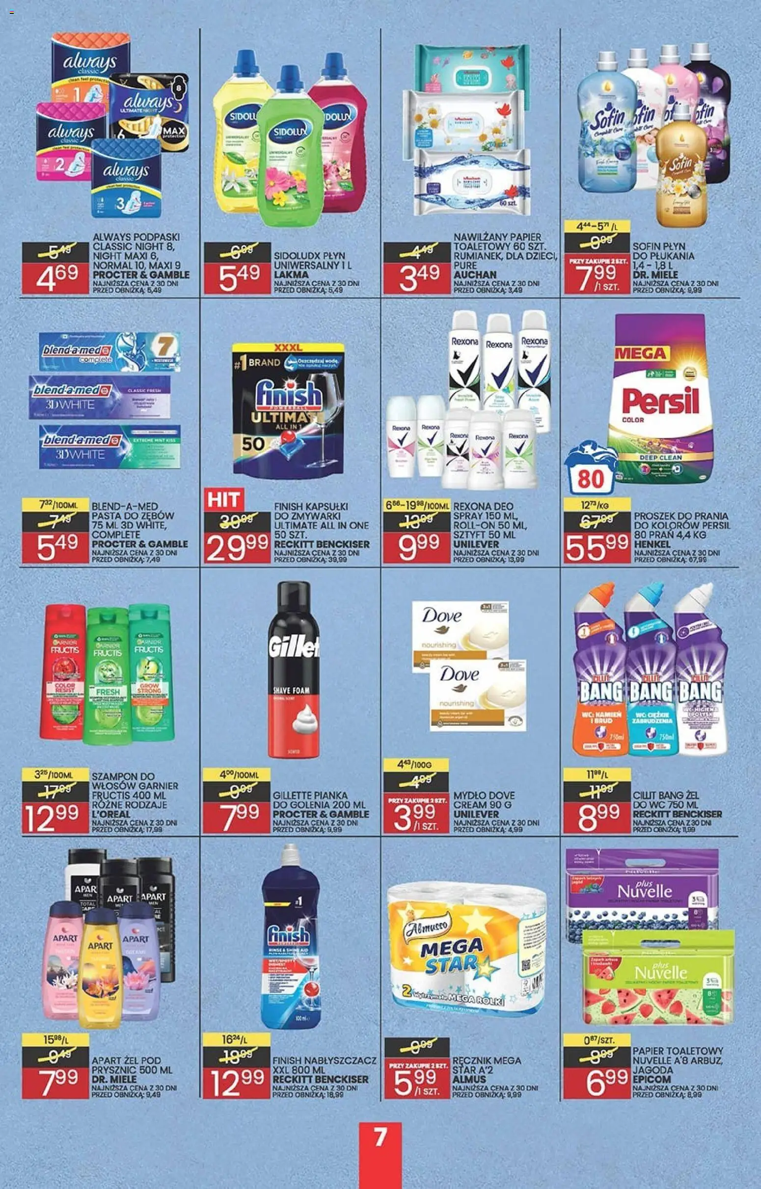 Wafelek gazetka od 10.08.2026 | Strona: 7 | Produkty: Persil, Rolki, Cillit bang, Finish