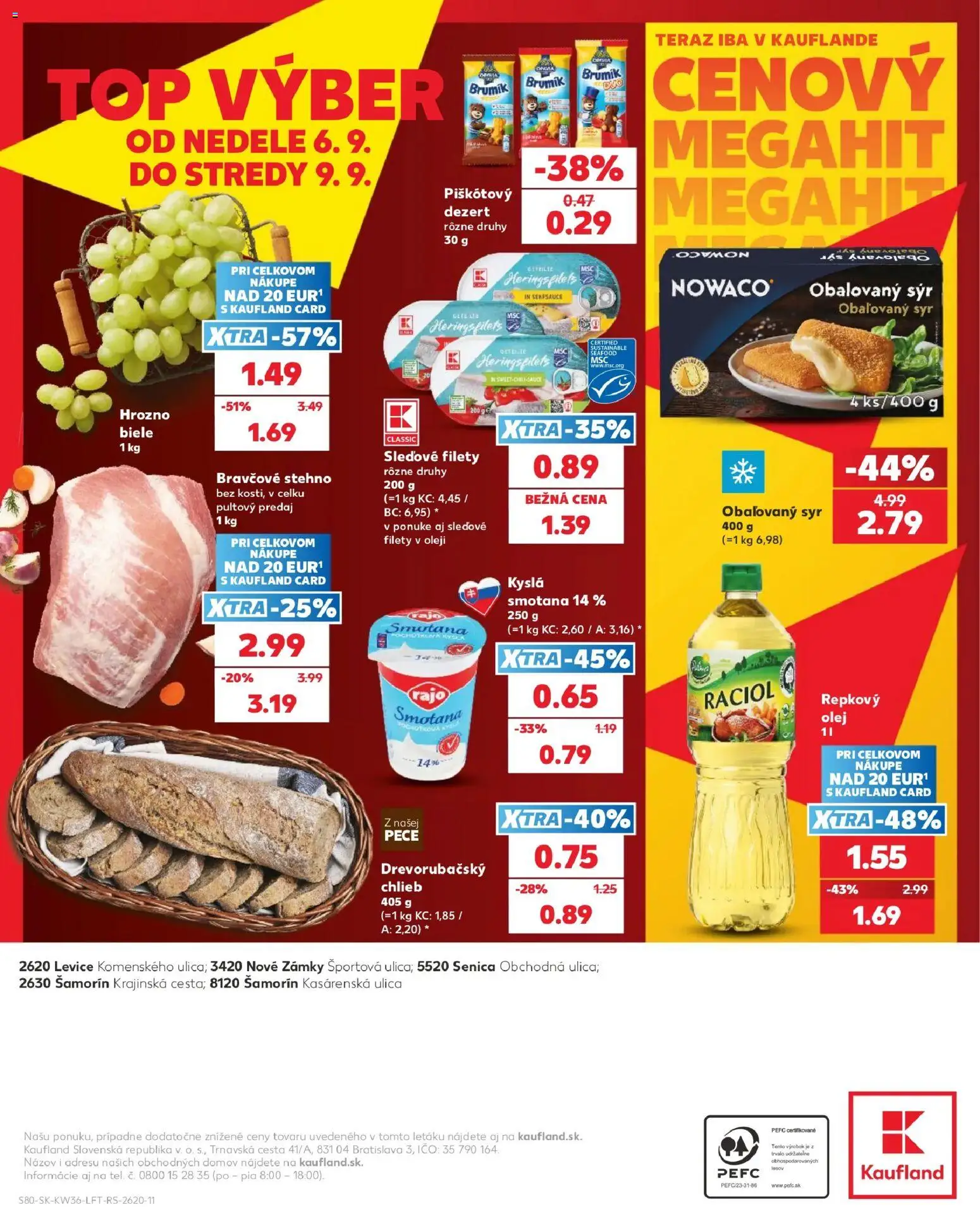 Kaufland SK akciós ujság - amely érvényes a következő dátumtól: 2026.09.03. | Oldal: 80 | Termékek: Seafood, Tento