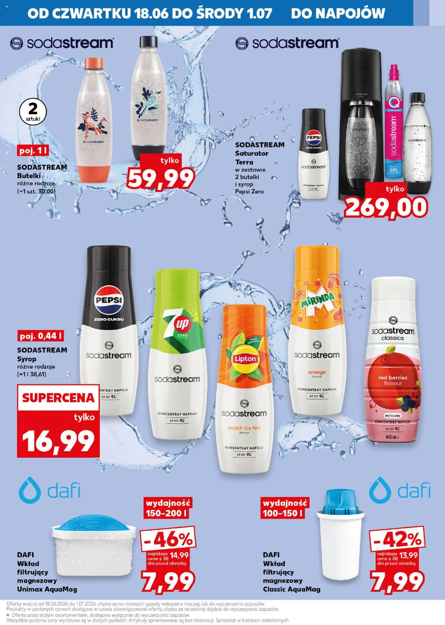 Kaufland Polsko leták - Złap okazje od 18.06.2026 | Strana: 5 | Produkty: Pepsi Zero, Mirinda, Sodastream, Ice tea