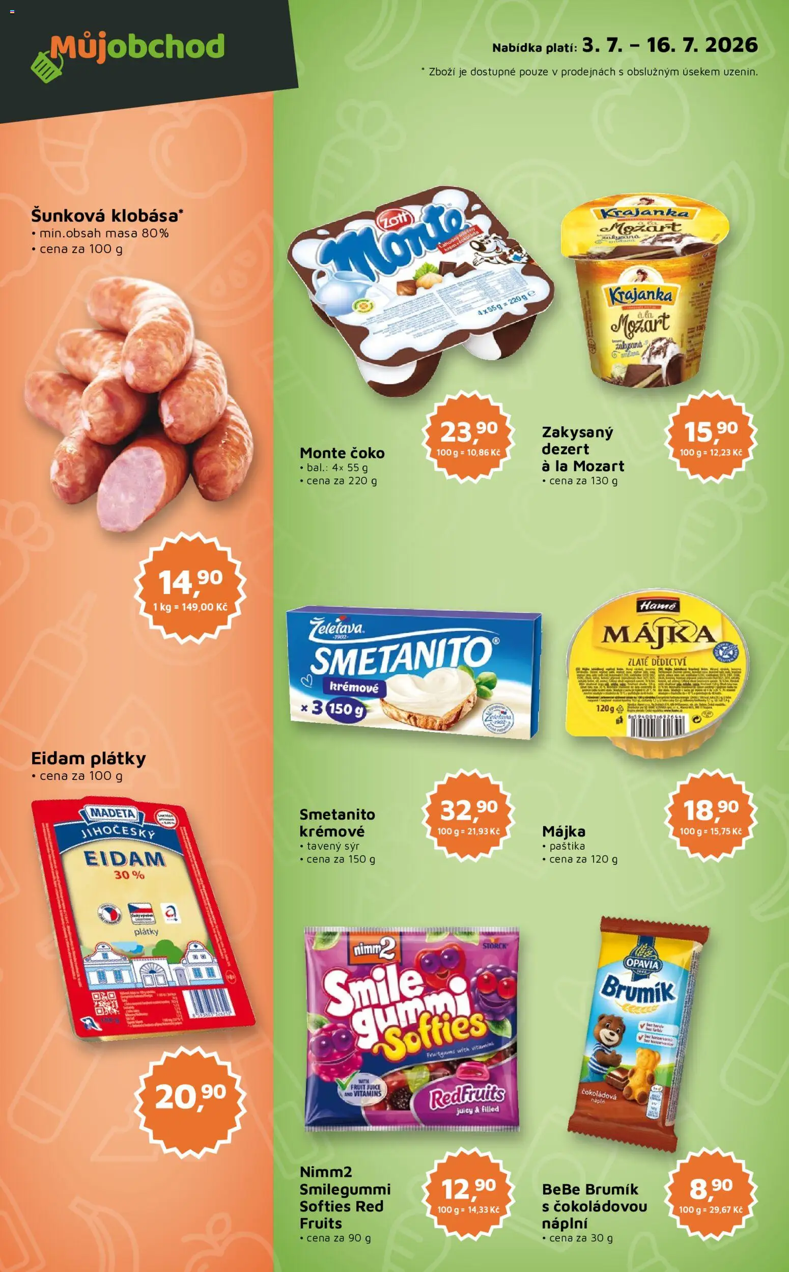 Můj obchod leták - Brand od 03.07.2026 | Strana: 2 | Produkty: Tavený sýr, Bebe Brumík, Sýr, Bebe