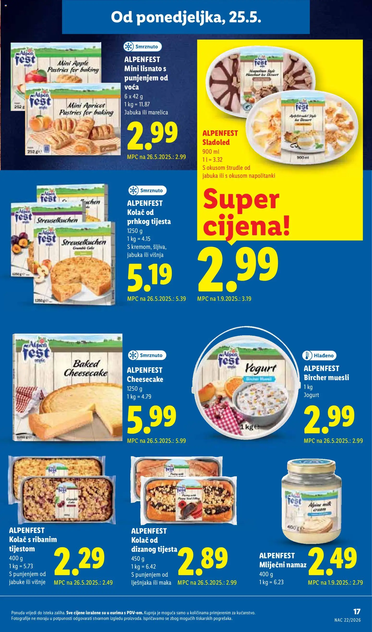 Lidl katalog | vrijedi od 25.05.2026 | Stranica: 17 | Proizvodi: Jogurt, Štrudle, Jabuka, Namaz