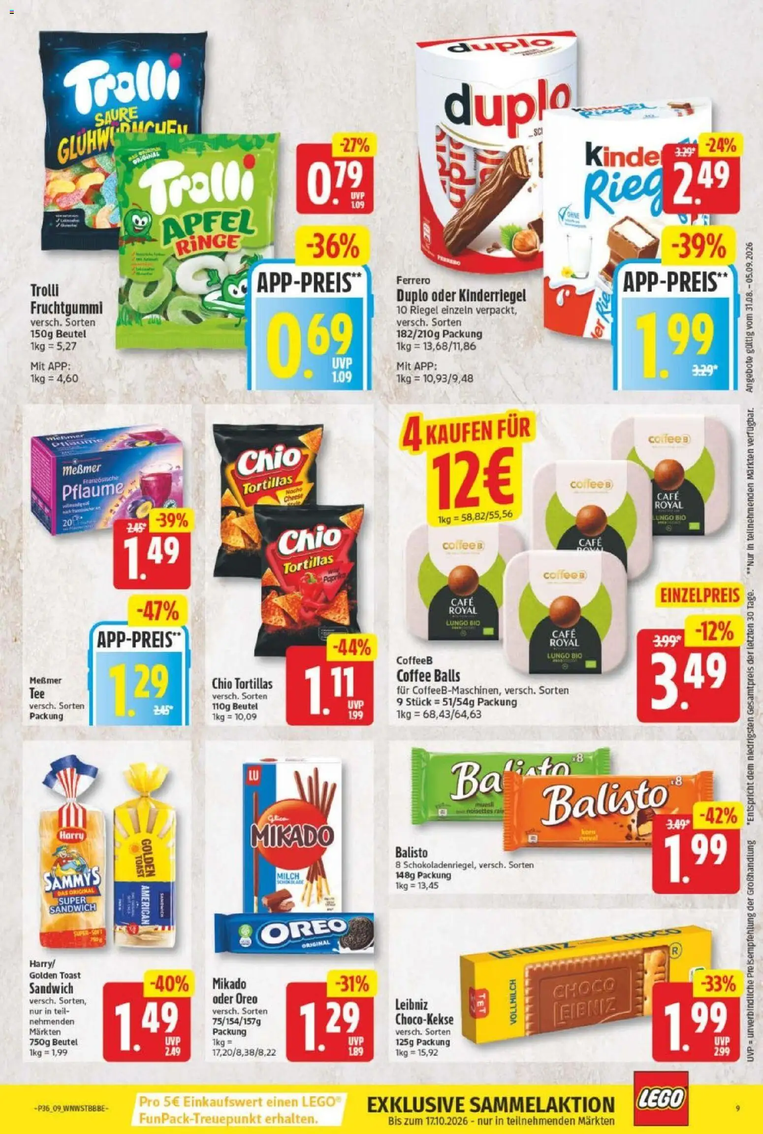 NP Discount - Blaetterkatalog – gültig ab 31.08.2026 | Seite: 11 | Produkte: Ferrero duplo, Messmer, Äpfel, Chio tortillas