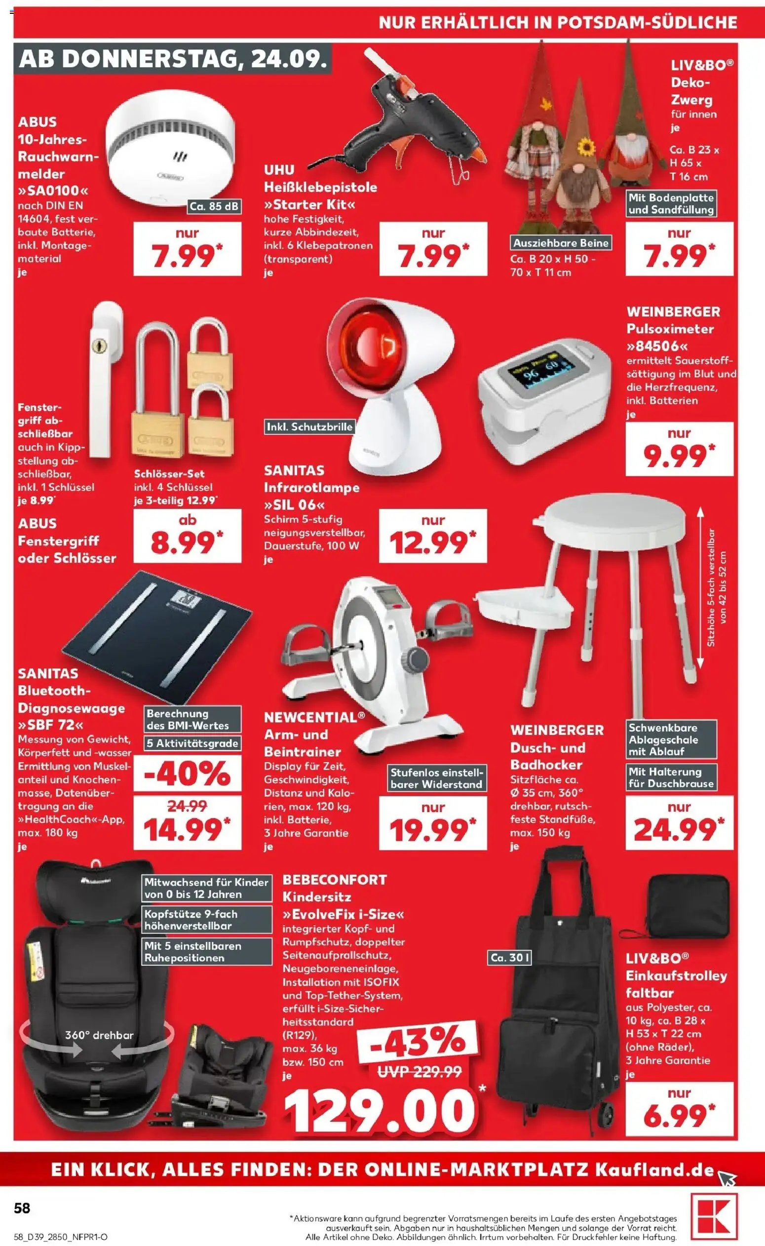 Prospekt Kaufland ab 21.09.2026 » Angebote Online zum Blättern | Seite: 61 | Produkte: Batterien, Batterie, Badhocker, Wasser