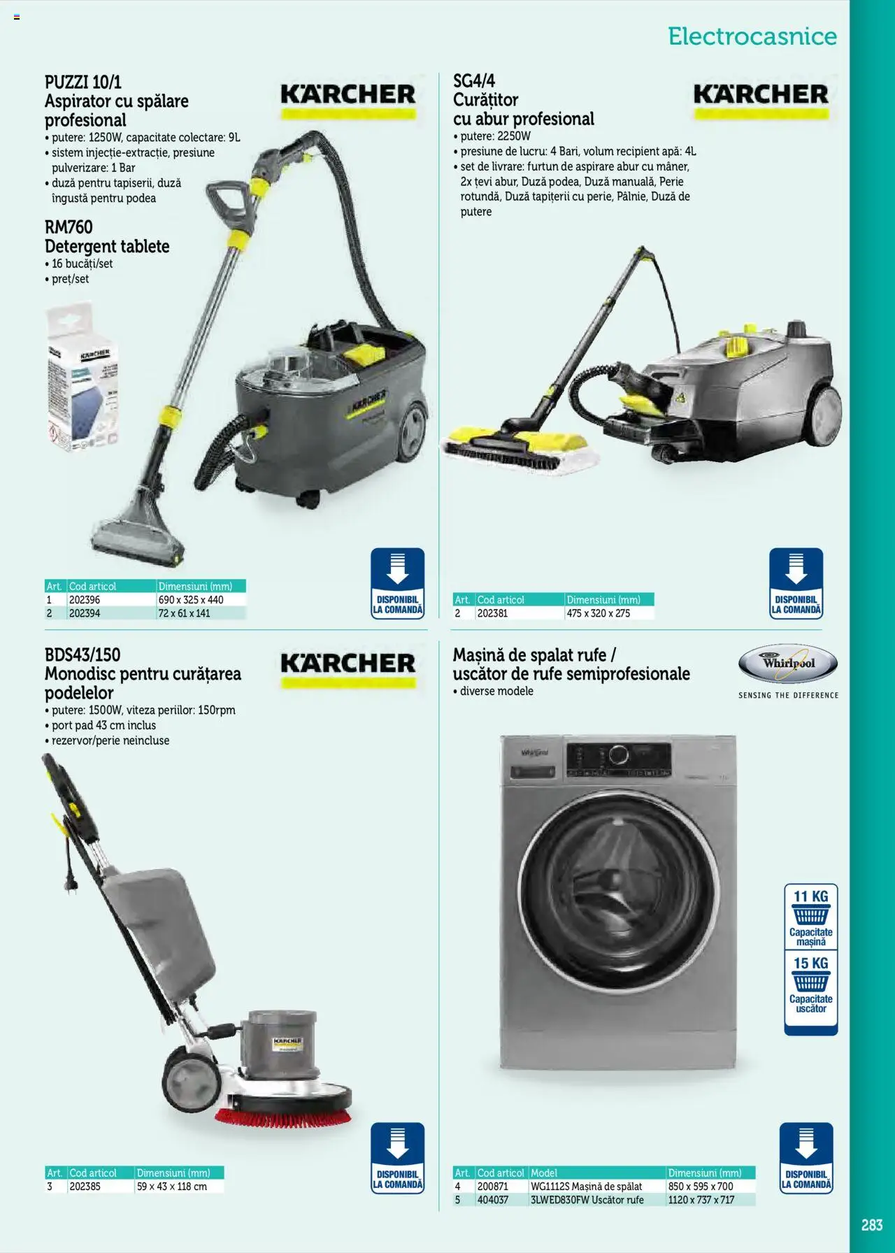 Noul catalog Metro – valabil de la 17.09.2025 | Pagină: 283 | Produse: Aspirator, Uscător rufe, Perie, Detergent
