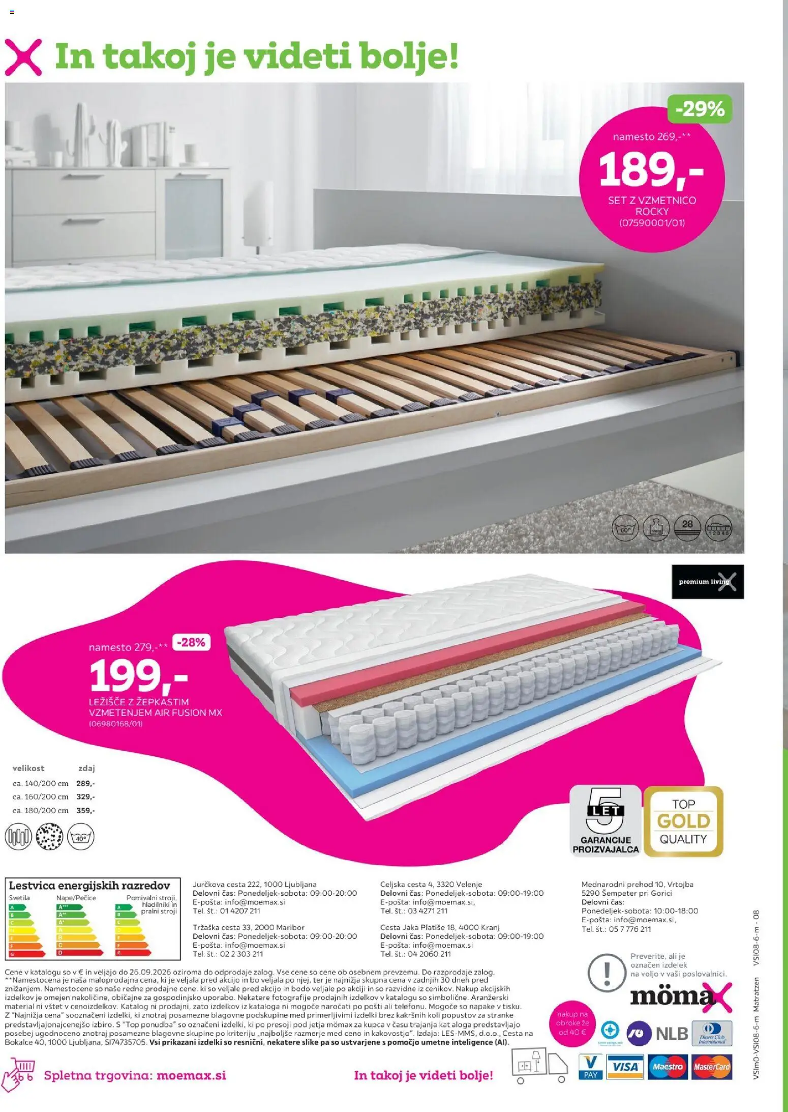Novi Mömax katalog ponudbe – veljaven od 17.08.2026 | Stran: 8 | Izdelki: Med, Ležišče
