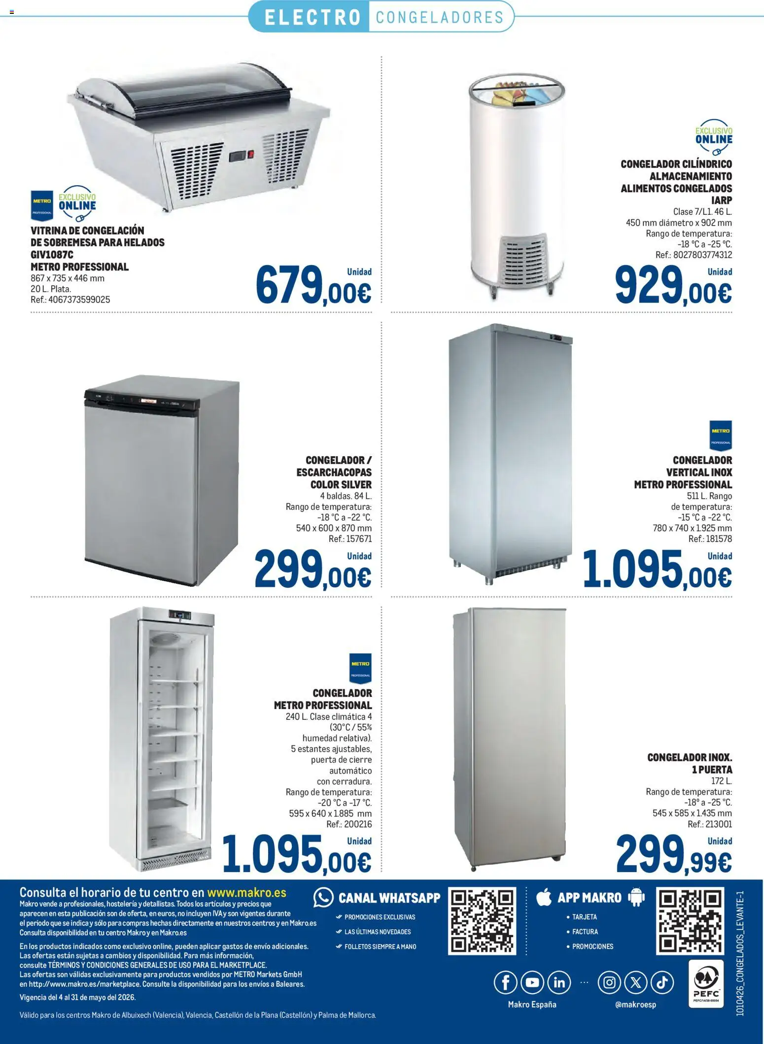 Makro Congelados Levante │ válido desde el 04.05.2026 | Página: 48 | Productos: Congelador, Κούβα