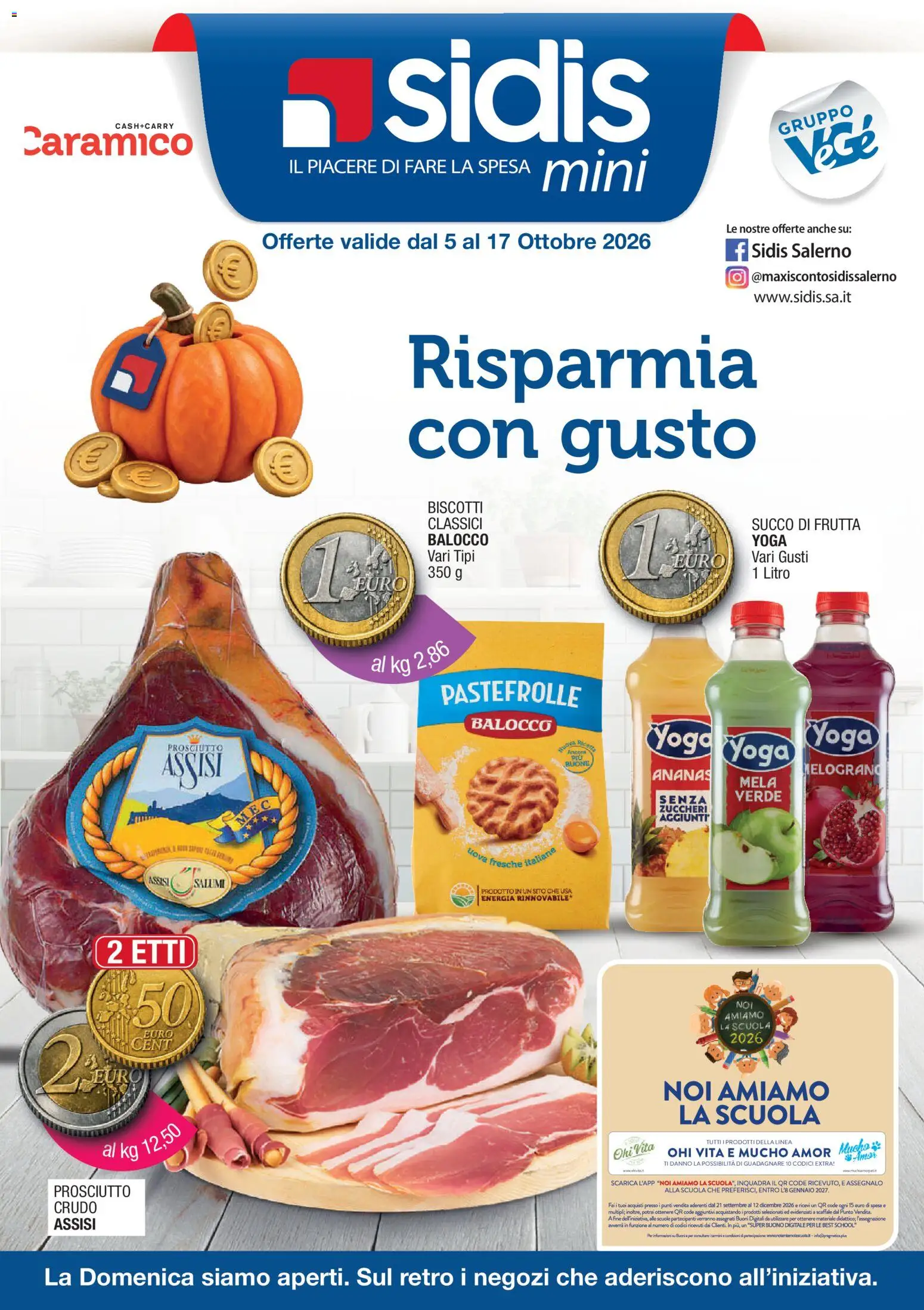 Volantino Sidis del 05/10/2026 | Pagina: 1 | Prodotti: Uova, Succo, Frutta, Succo di frutta