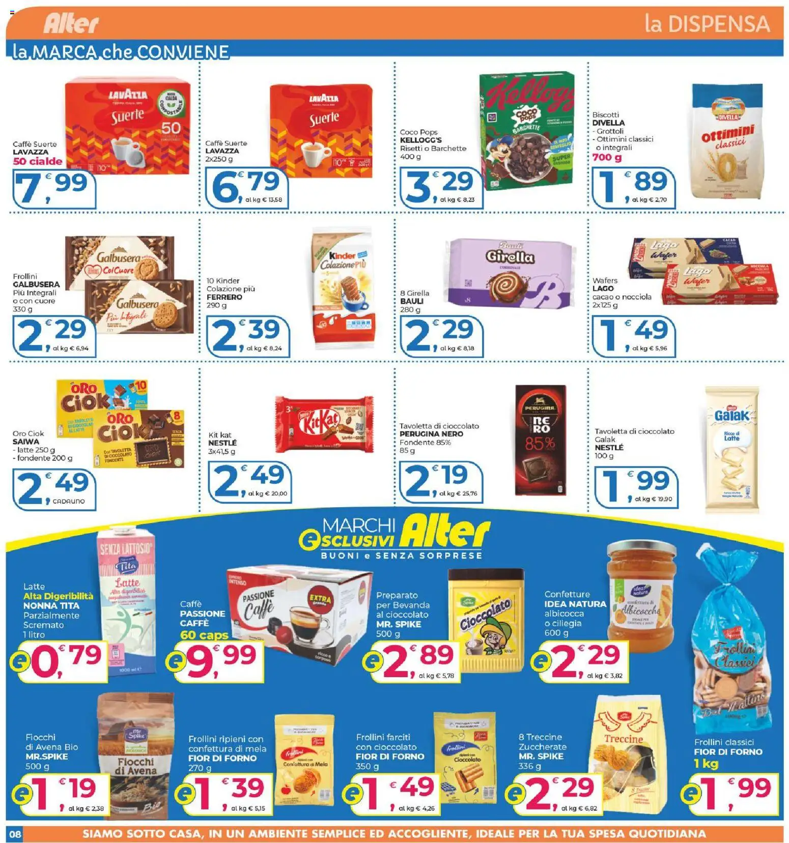 Volantino Alter Discount del 15.05.2026 | Pagina: 8 | Prodotti: Caffè, Fiocchi, Latte, Albicocche