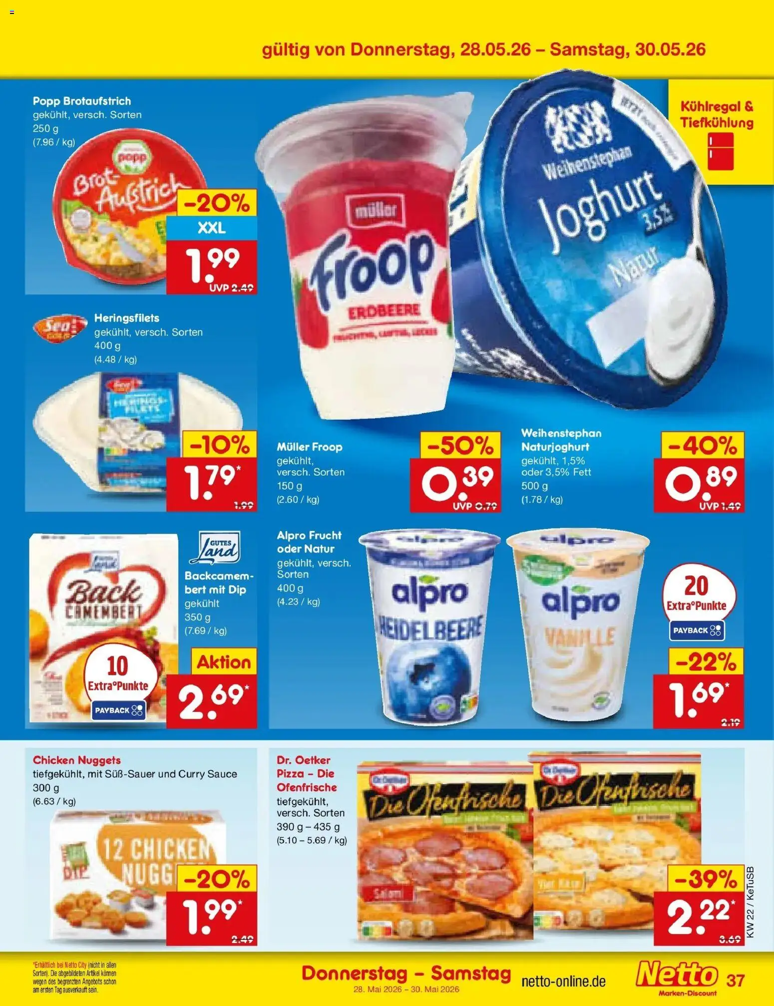 Netto Marken-Discount Prospekt Bonn – gültig ab 26.05.2026 | Seite: 45 | Produkte: Froop, Joghurt, Alpro, Brot