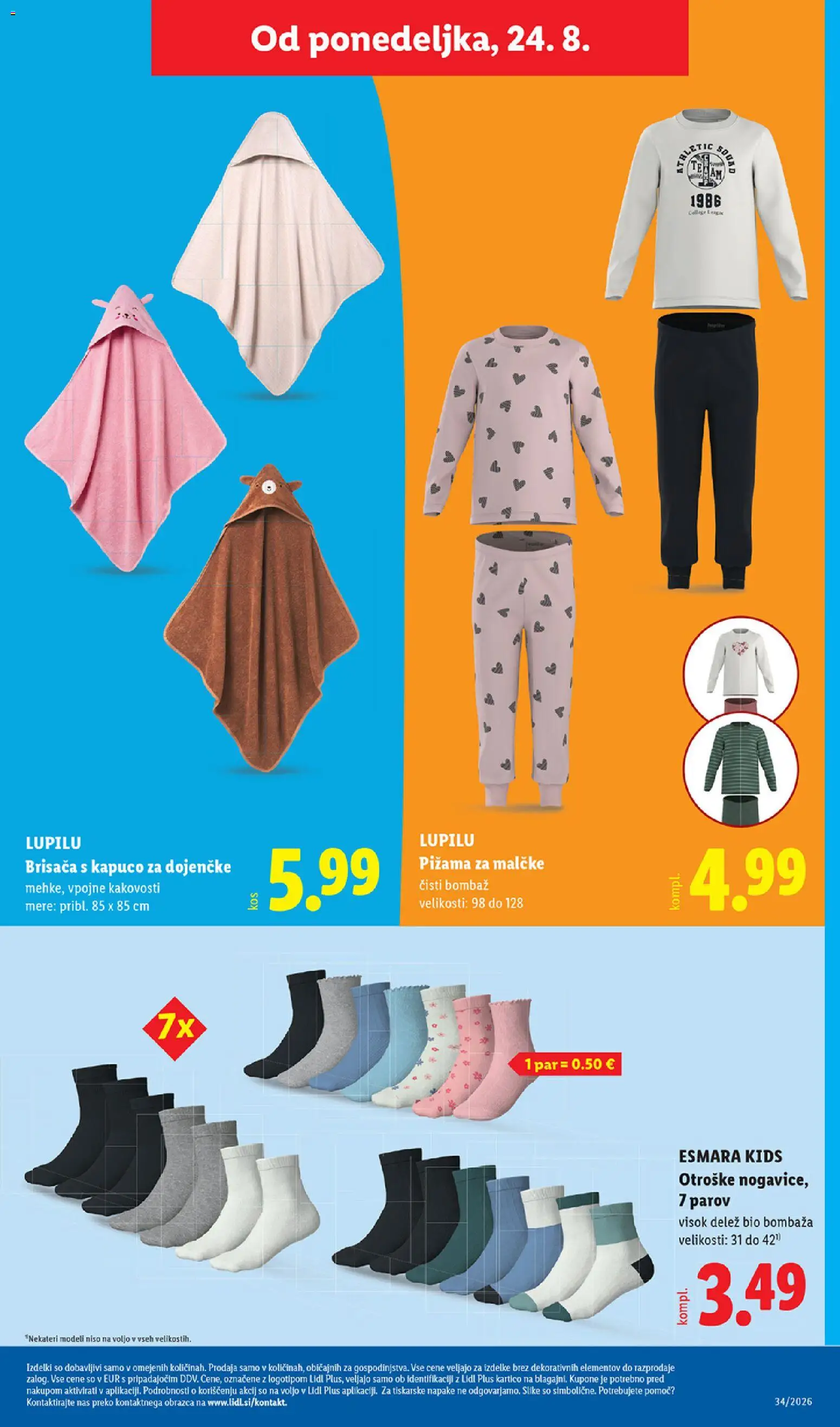 Novi Lidl katalog ponudbe – veljaven od 20.08.2026 | Stran: 55 | Izdelki: Brisača, Pižama
