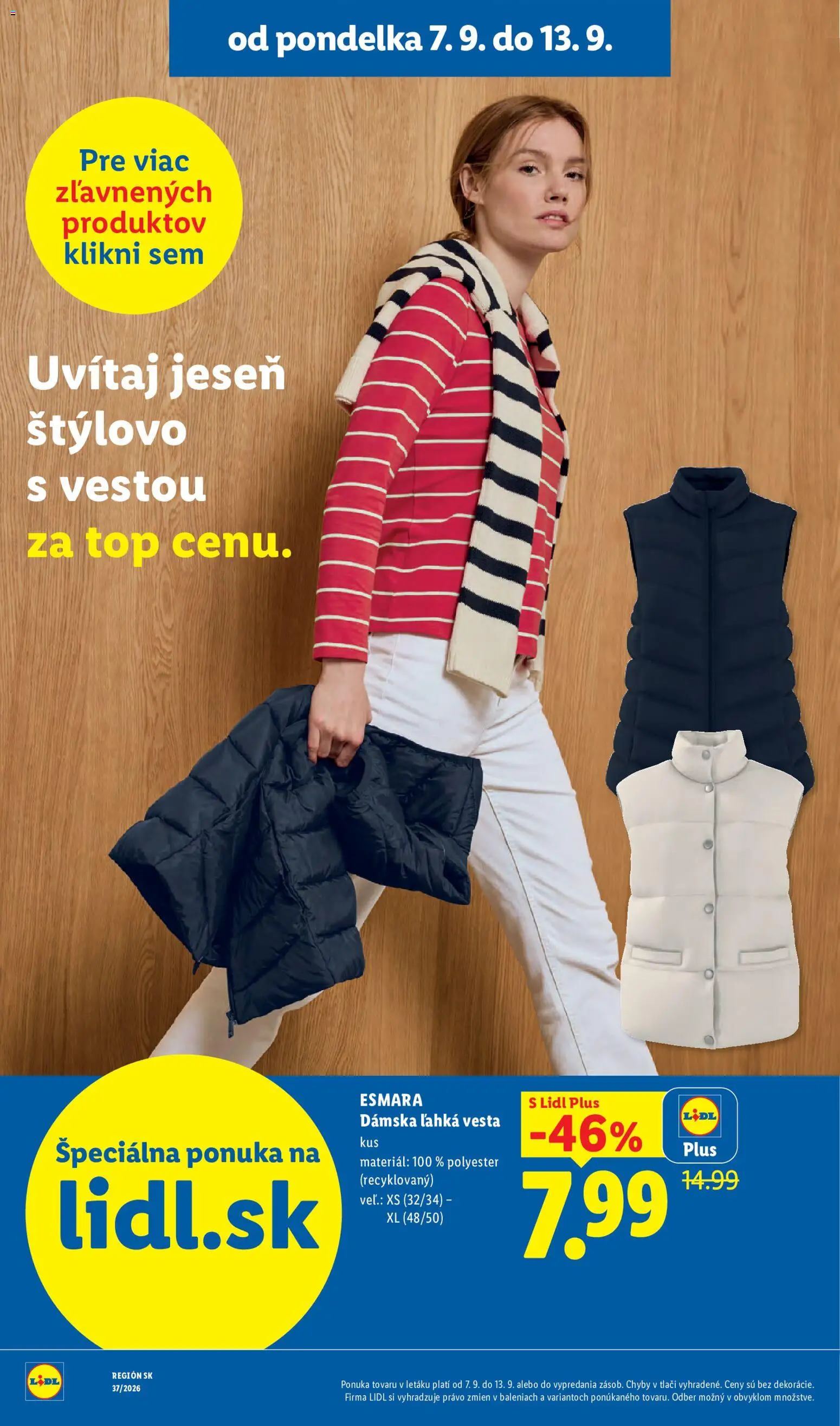 Nové Lidl akcie – leták je platný od 07.09.2026 | Strana: 50 | Produkty: Vesta