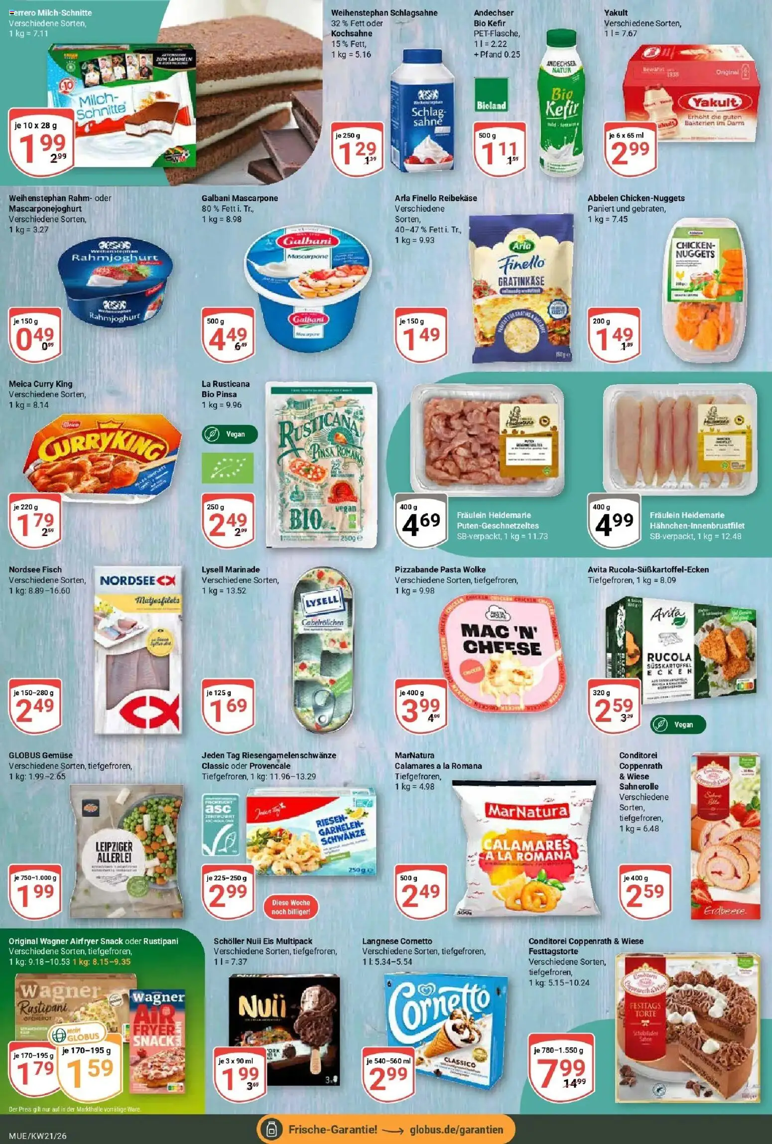 Globus Prospekt Mühldorf – gültig ab 17.05.2026 | Seite: 9 | Produkte: Schlagsahne, Meica, Gemüse, Eis