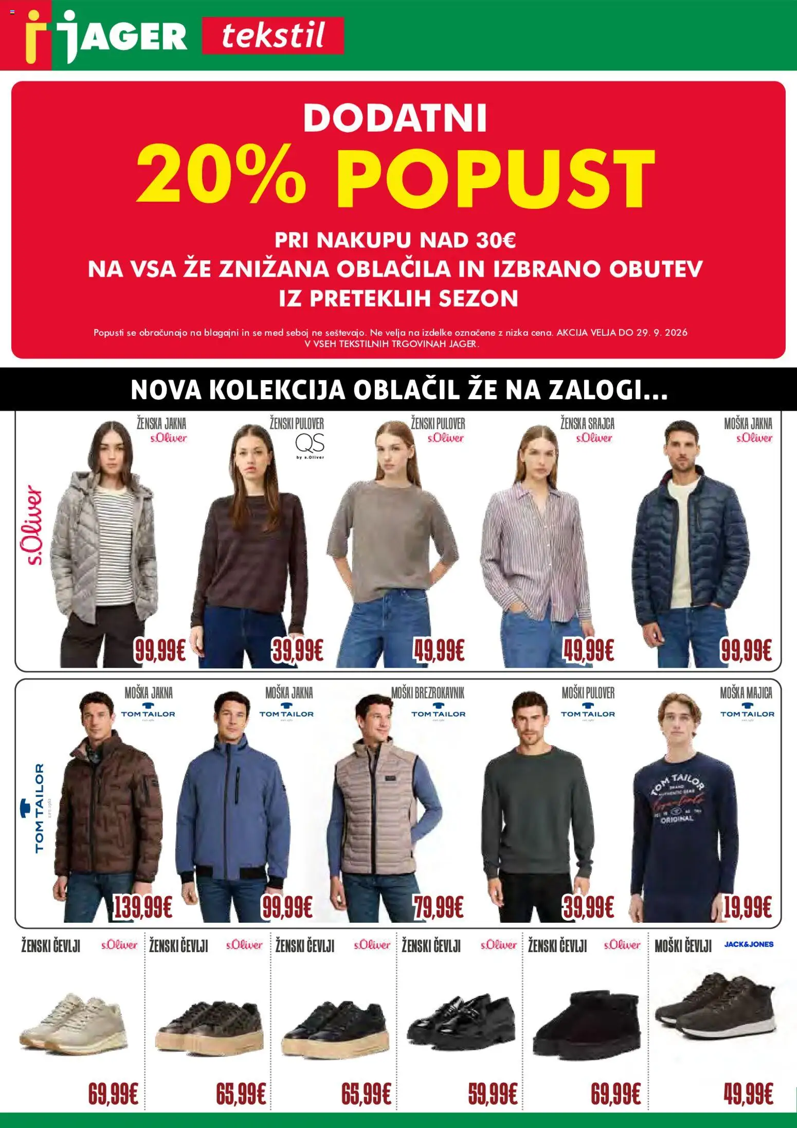 Novi Jager katalog ponudbe – veljaven od 16.09.2026 | Stran: 1 | Izdelki: Med, Srajca, Majica, Brezrokavnik